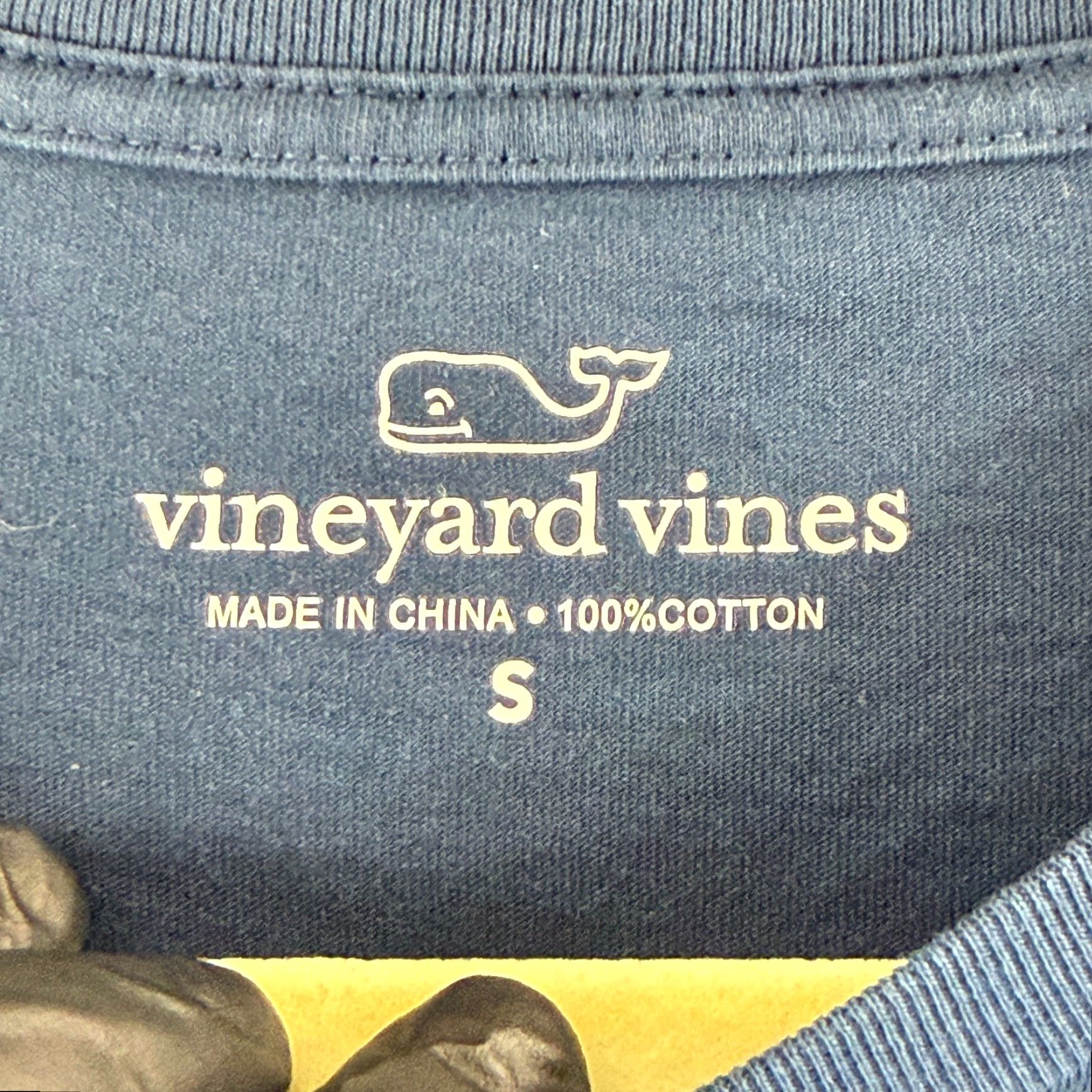 Vineyard Vines Vineyard Vines T-Shirt Men Small Blue Long Sleeve Graphic Print Crew Neck Cotton Size US S / EU 44-46 / 1 - 7 Thumbnail