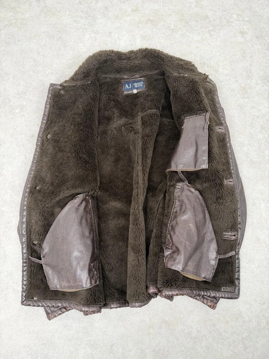 Armani 2000s Armani Brown Faux Shearling Jacket Size US M / EU 48-50 / 2 - 10 Thumbnail
