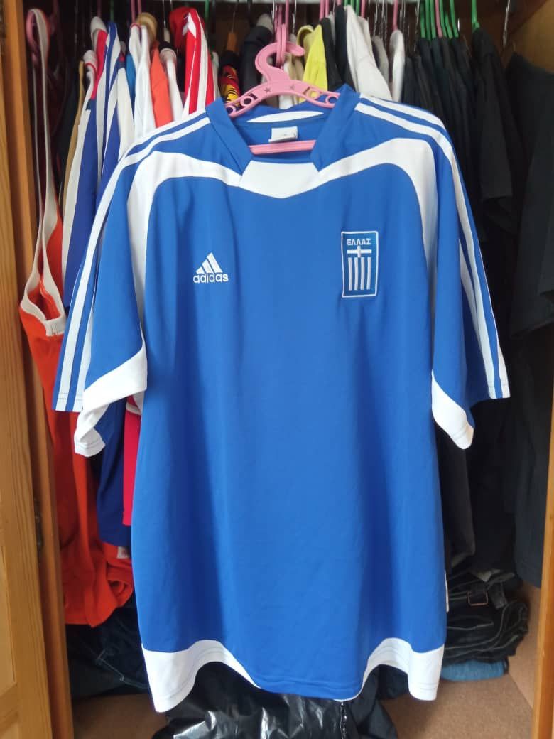 Adidas × Vintage 2004/06 ADIDAS GREECE HOME CHAMPIONS SOCCER JERSEY SHIRT Size US L / EU 52-54 / 3 - 1 Thumbnail