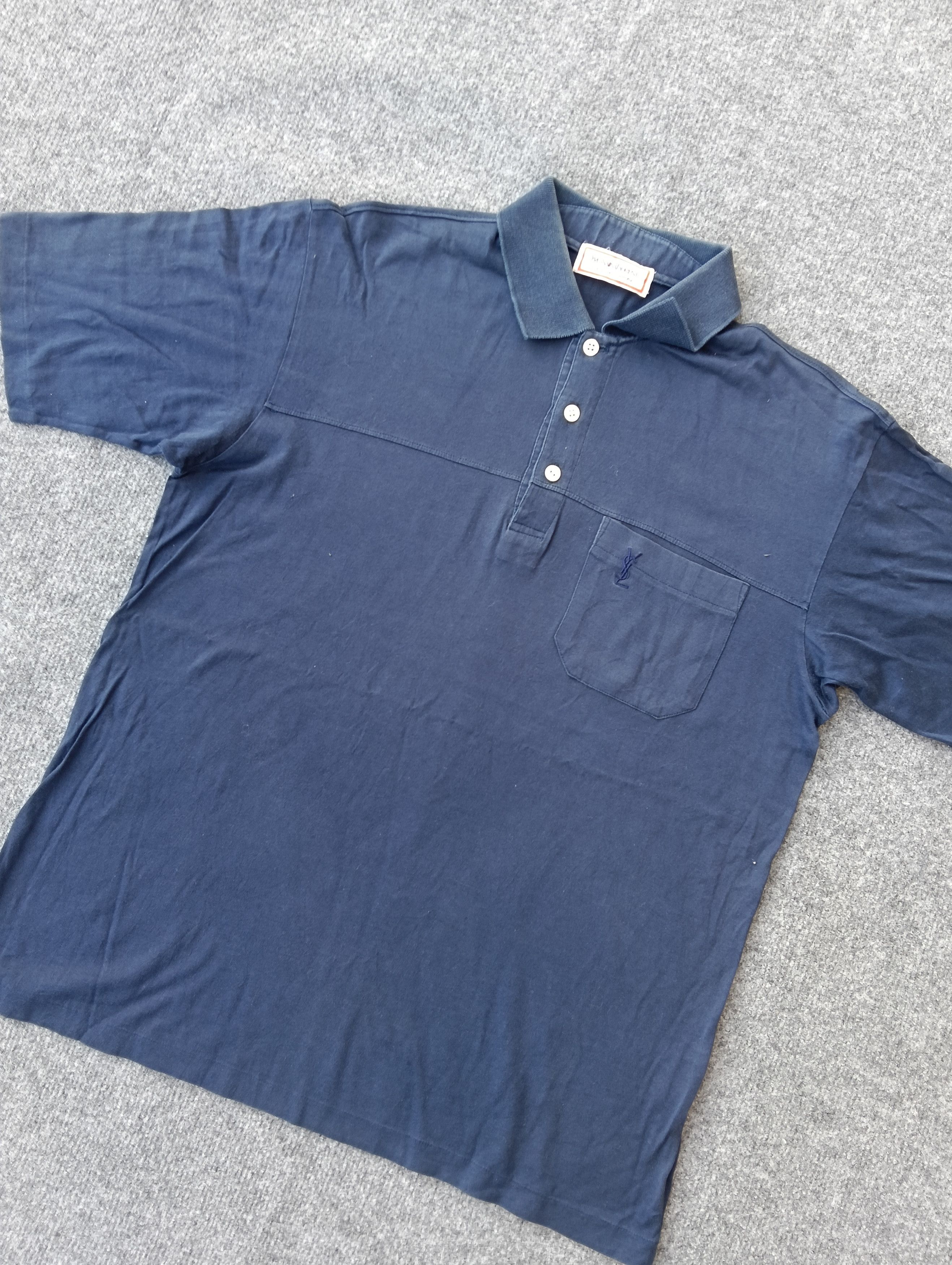 Designer × Japanese Brand × Yves Saint Laurent YSL tricot single stitch shirts Size US M / EU 48-50 / 2 - 1 Thumbnail