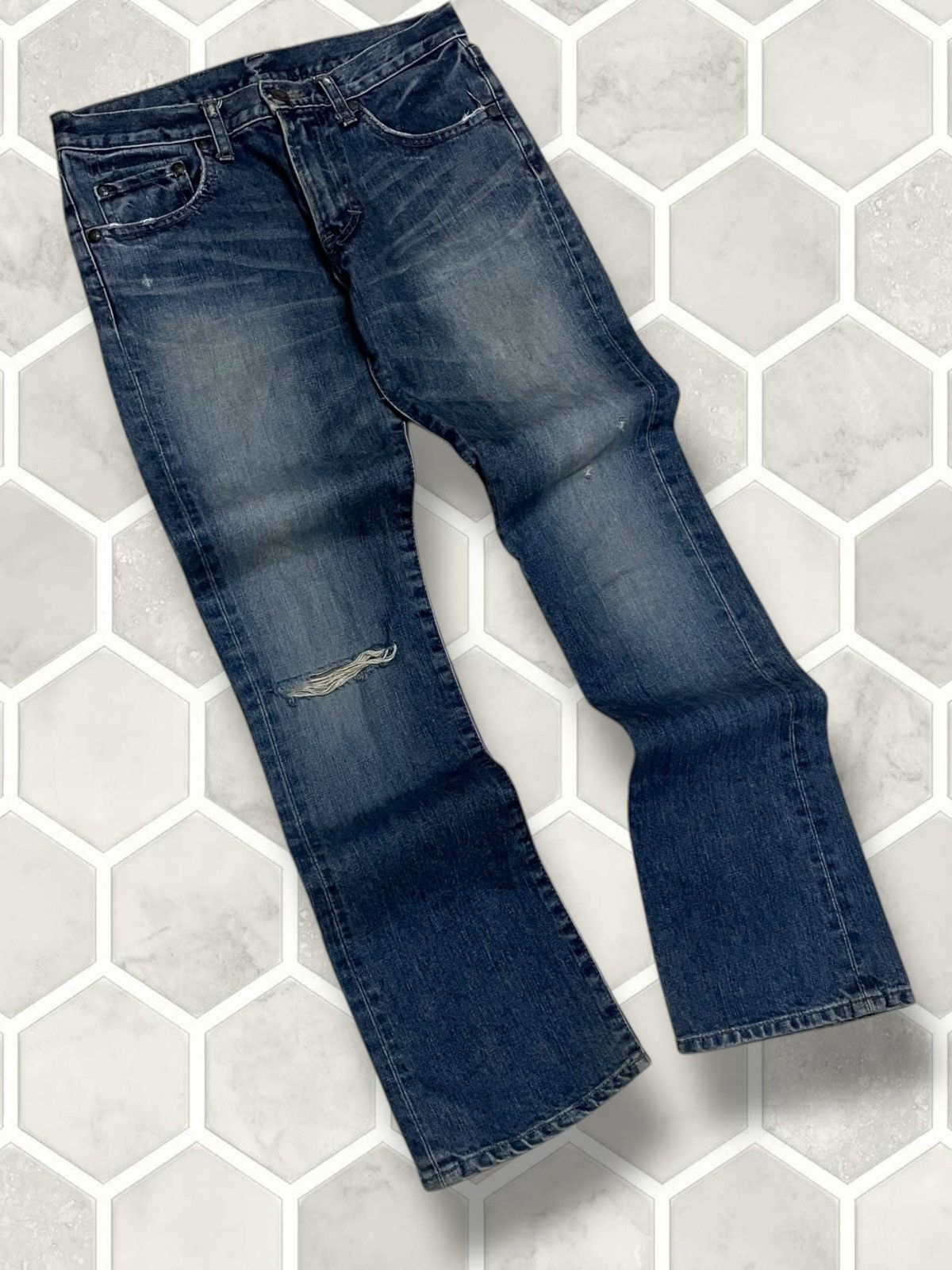Hysteric Glamour Vintage Designer Japan 90s Rna Small Flared Distressed Denim Size US 28 / EU 44 - 2 Thumbnail