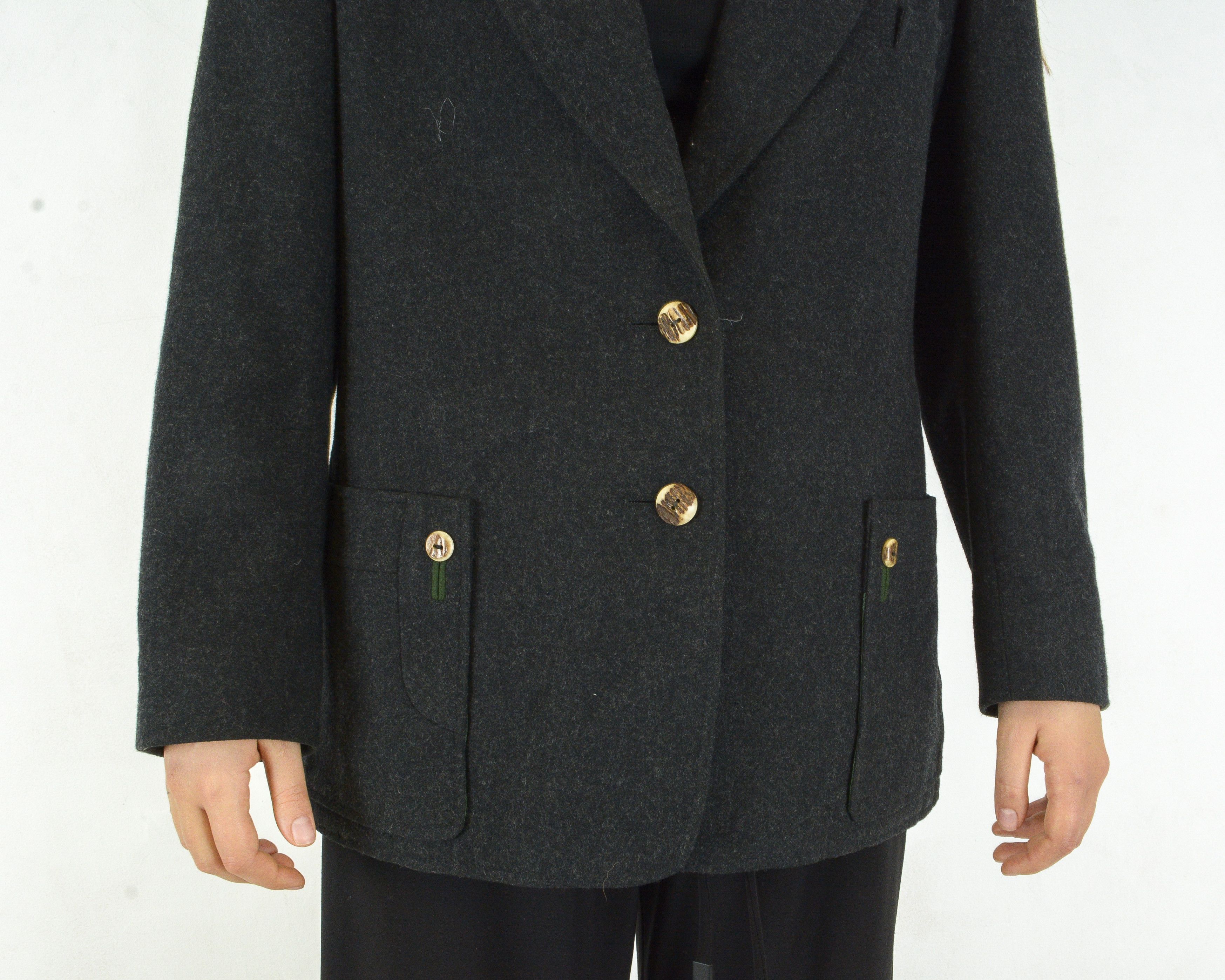 Vintage Steinbock M Tyrol Wool Blazer Jacket Trachten Cardigan Coat Size M / US 6-8 / IT 42-44 - 6 Thumbnail