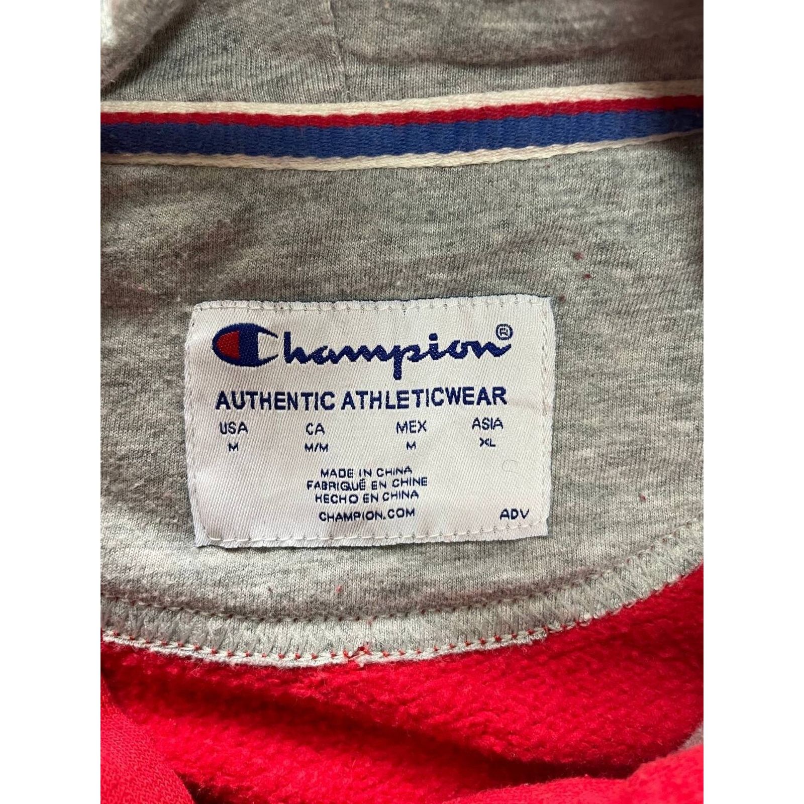 Champion Vintage Champion Red Hoodie Logo USA Sweatshirt Size M Size US M / EU 48-50 / 2 - 7 Thumbnail