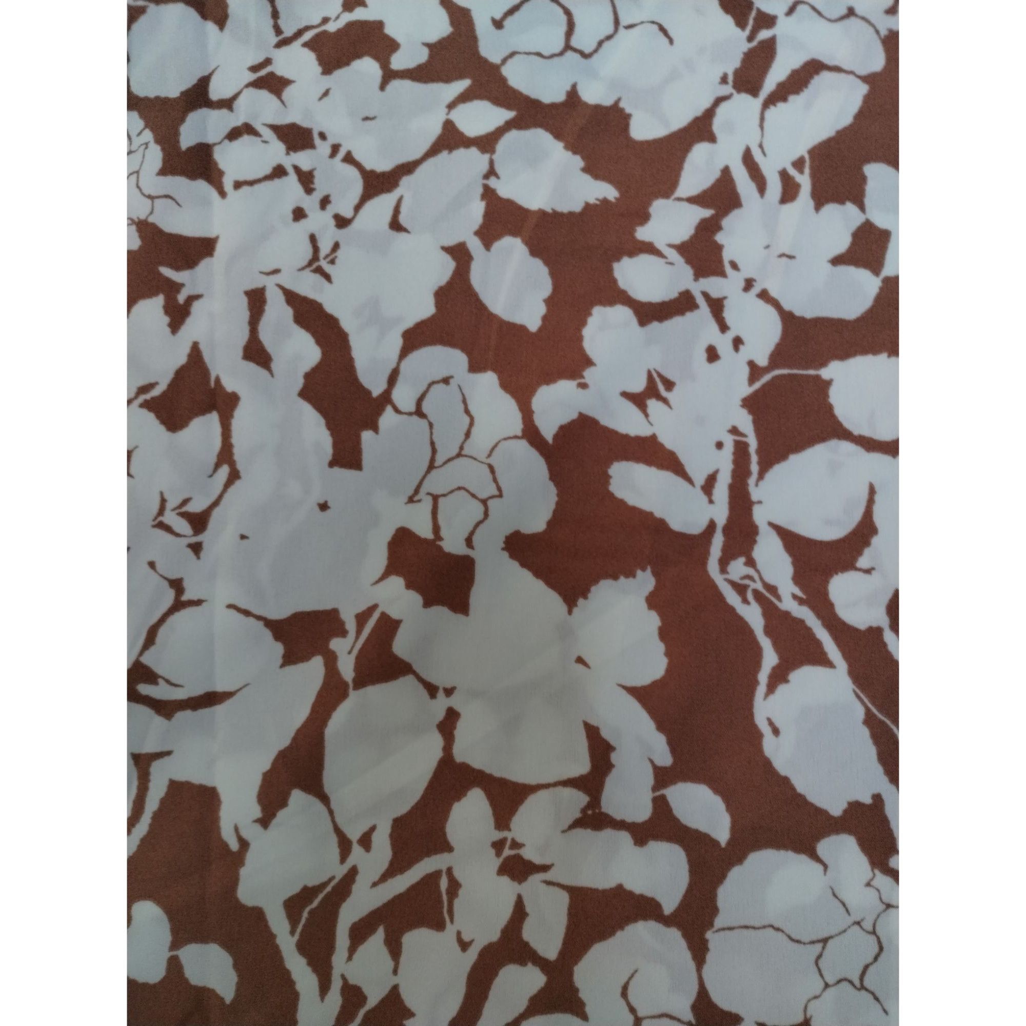 Other Brown White Floral Print V-Neck Blouse Size M Sleeveless Top Size M / US 6-8 / IT 42-44 - 6 Thumbnail