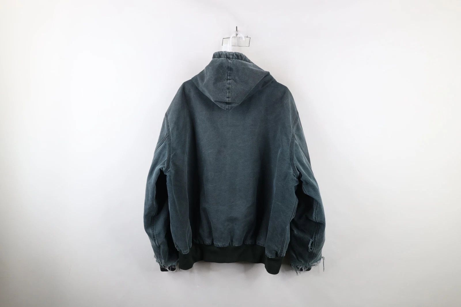 Carhartt Vintage 90s Carhartt Canvas Hooded Jacket Green USA 3XL Size US XXL / EU 58 / 5 - 14 Thumbnail