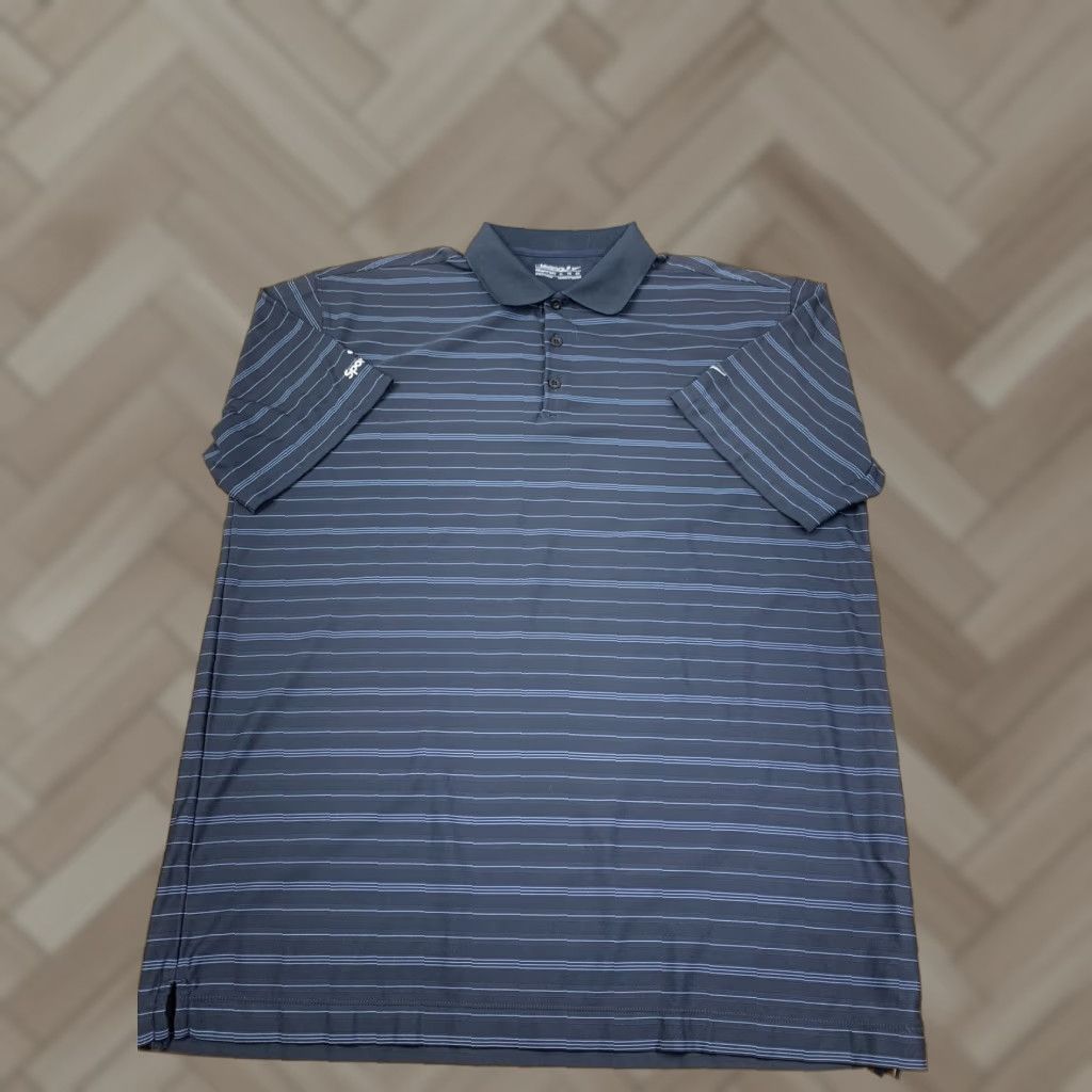 Nike Nike Golf Dri Fit Polo Shirt Mens XL Blue Striped Short Sleeve Casual Polo Mens XL Blue Striped Nike Golf Dri-Fit Size US XL / EU 56 / 4 - 1 Thumbnail