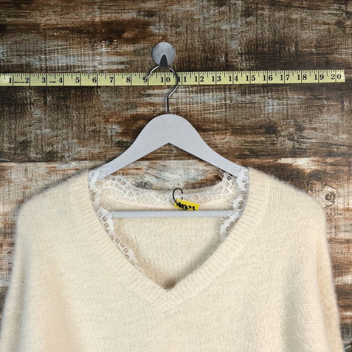 Homespun Knitwear × Japanese Brand Van Ake White Knitwear #A1823 Size M / US 6-8 / IT 42-44 - 4 Thumbnail