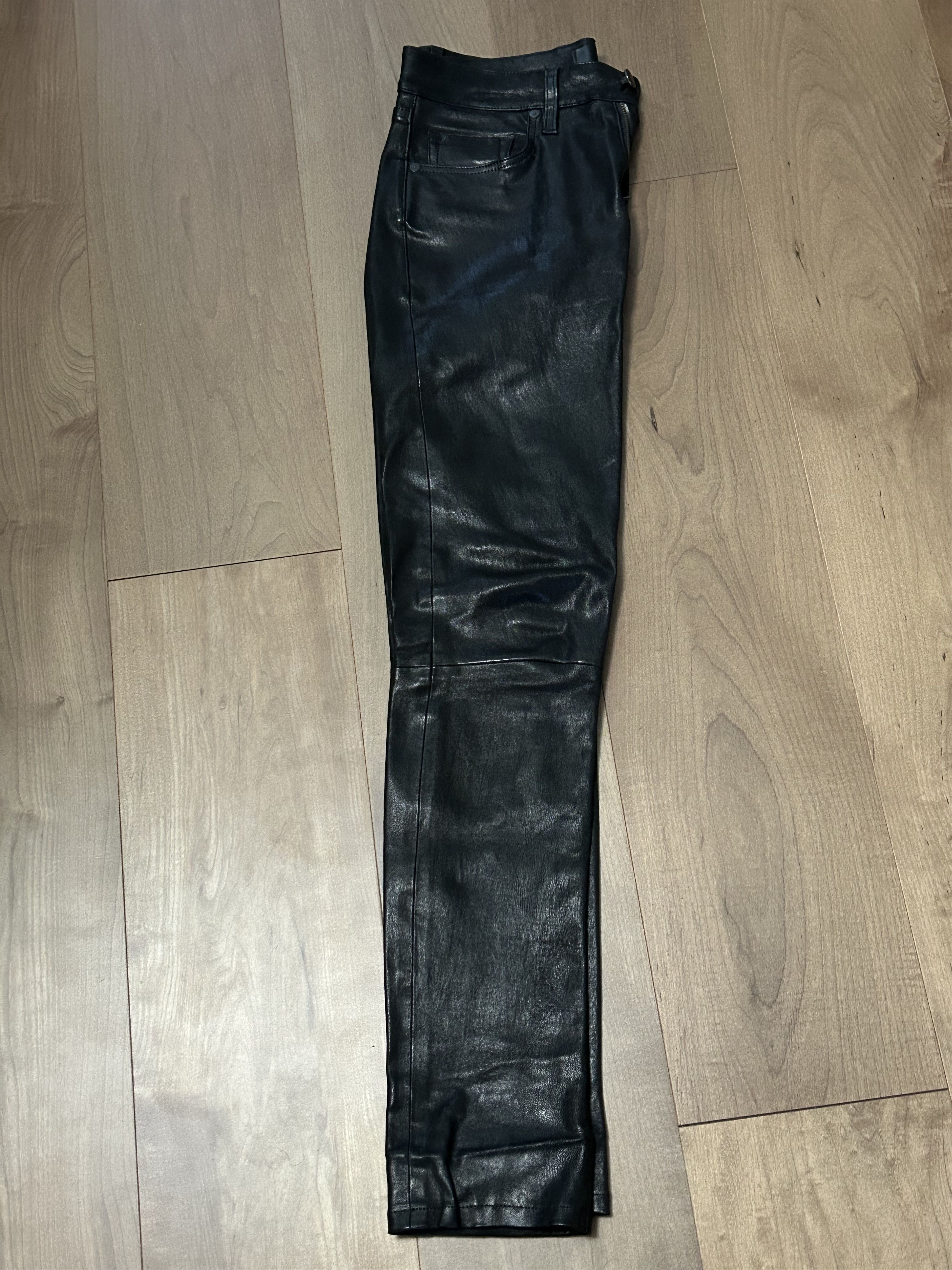 J Brand J Brand Super skinny Stretch Leather Pants - Black Size US 31 - 2 Thumbnail