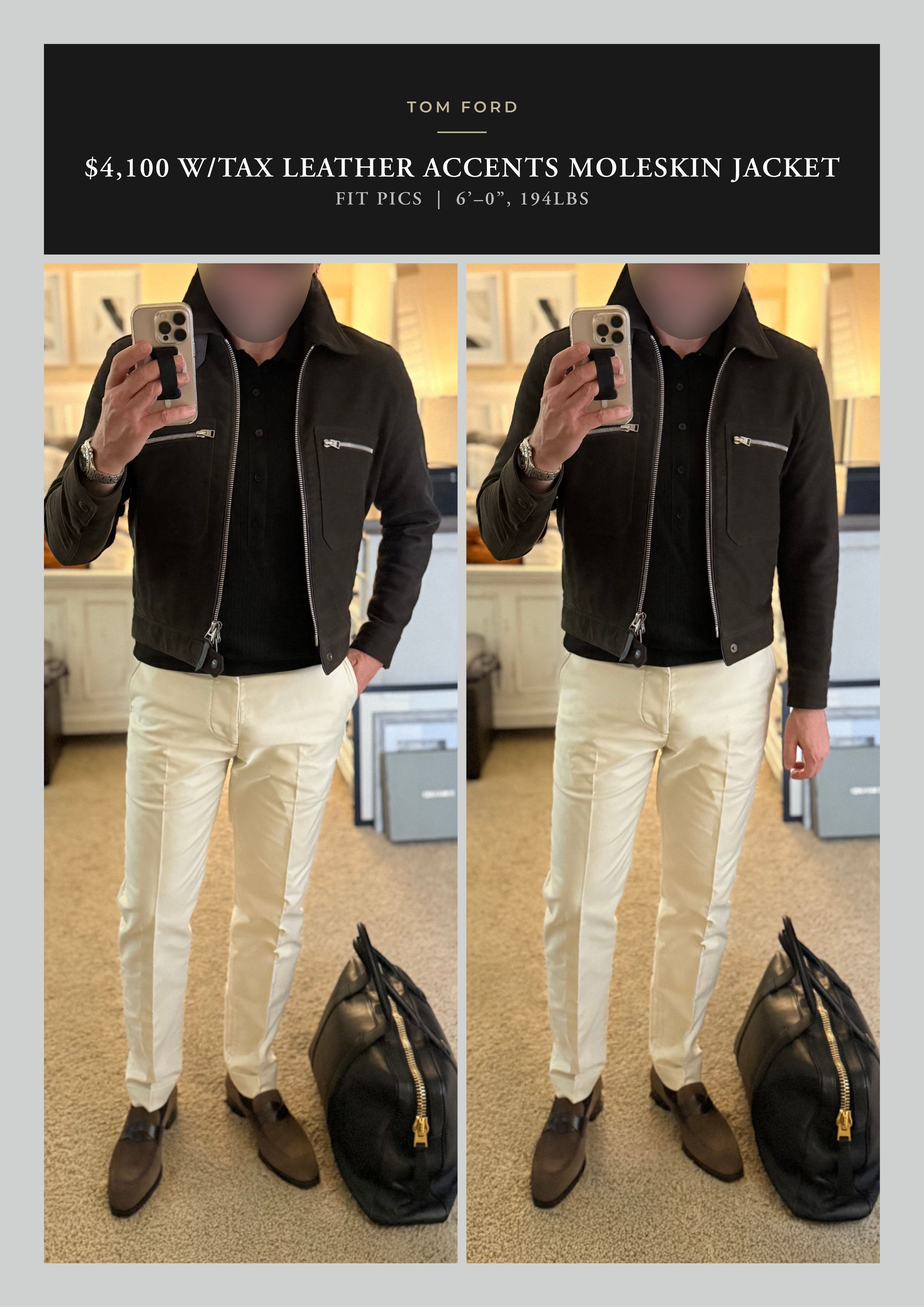 Tom Ford Best Dressed Very Rare $4,100 w/tax Moleskin Leather Jacket Size US M / EU 48-50 / 2 - 4 Thumbnail