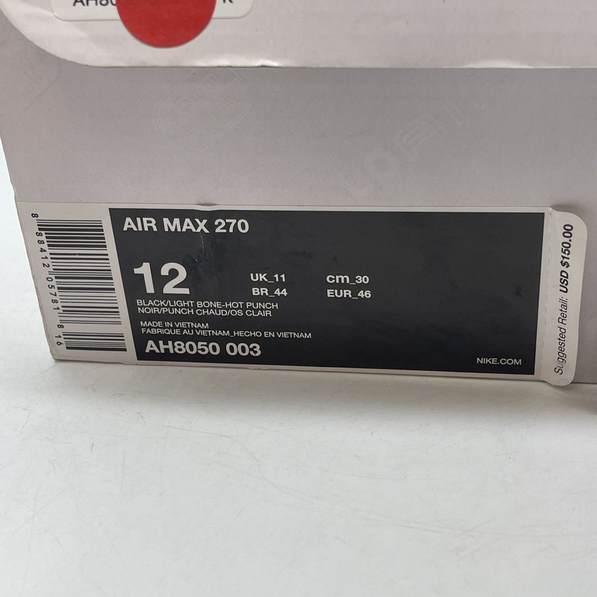 Nike Air max 270 light bone Size US 12 / EU 45 - 9 Thumbnail