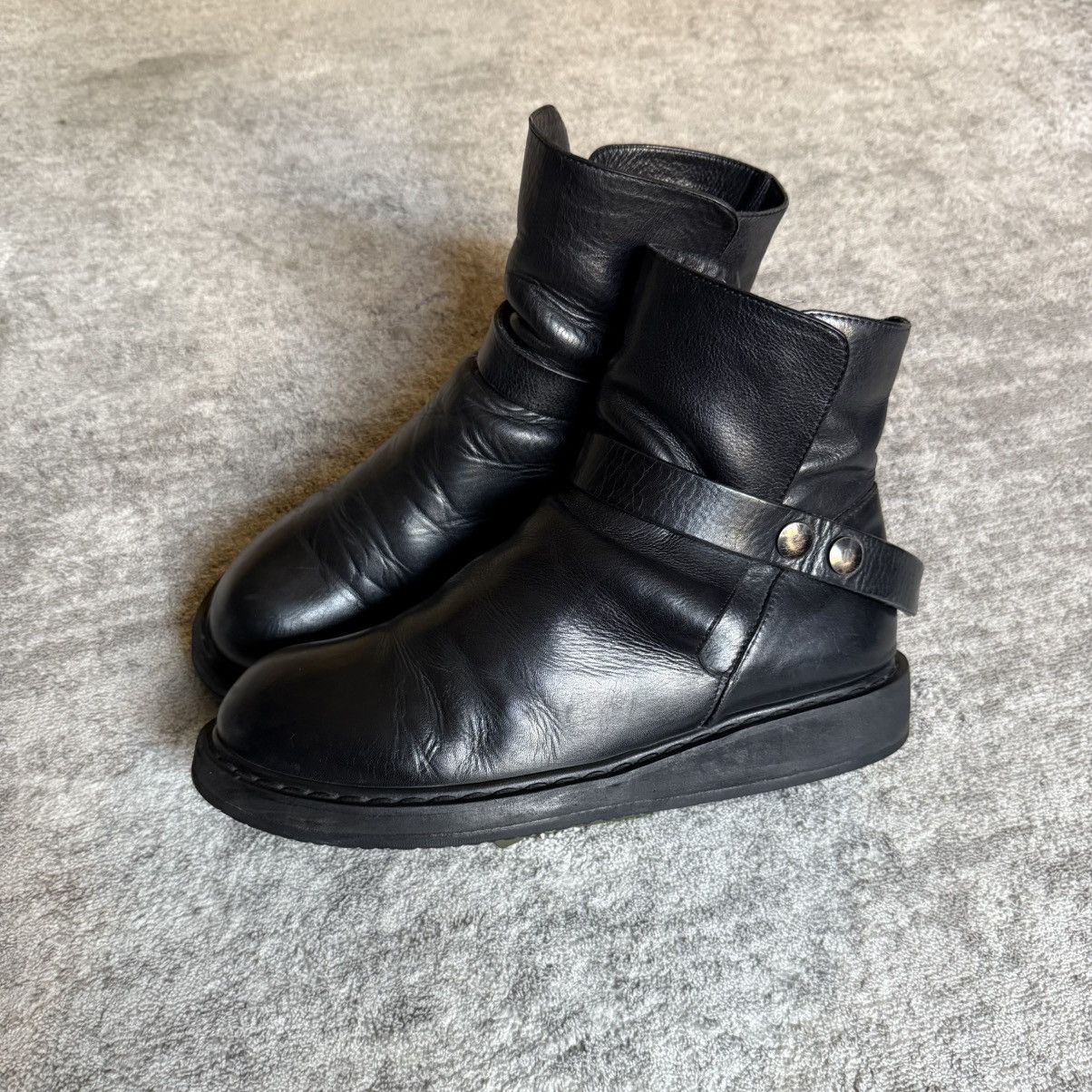 Rick Owens AW10 Rick Owens Mainline Snap Button Leather Boots Size US 10.5 / EU 43-44 - 1 Thumbnail