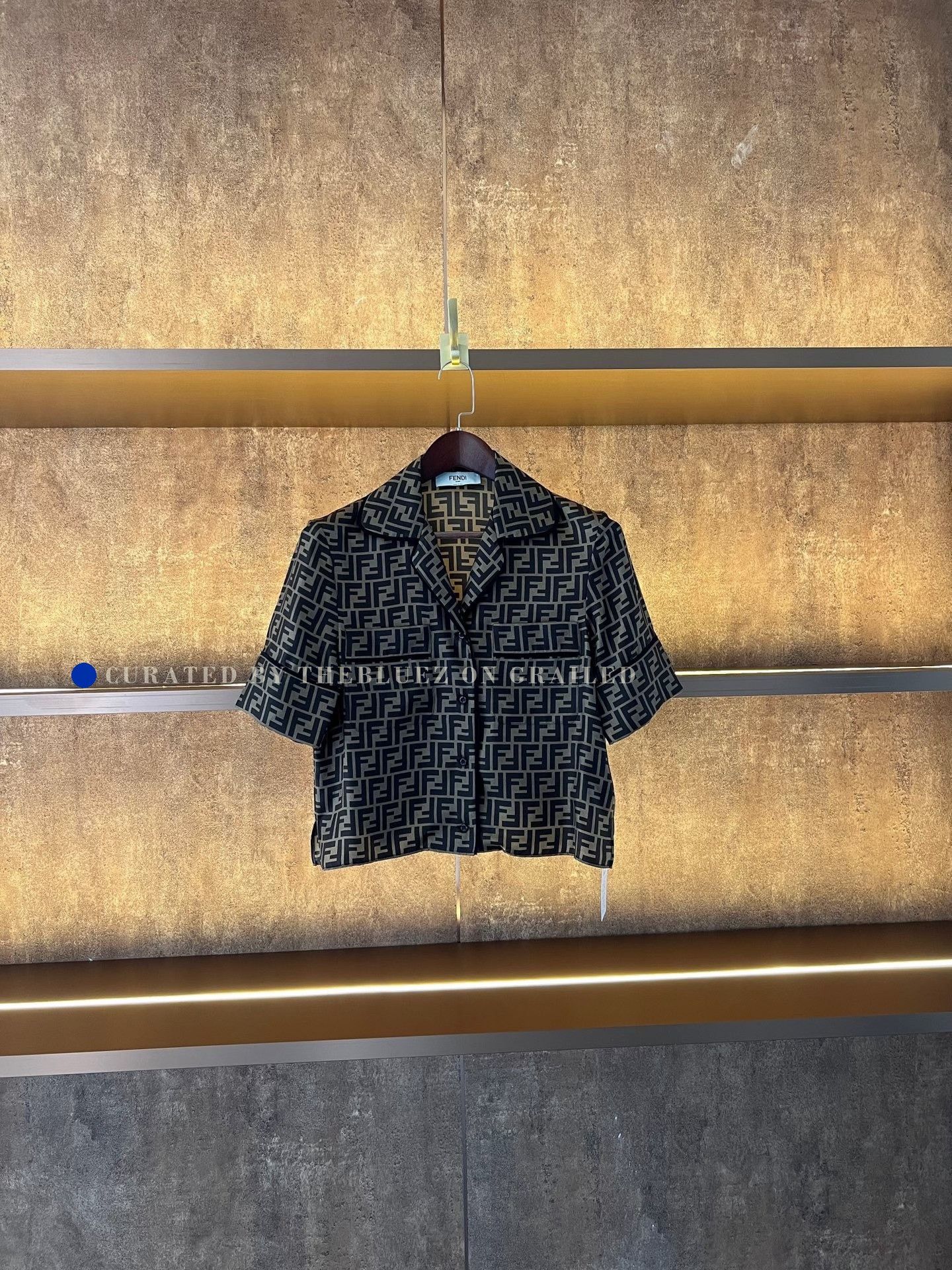 Fendi Fendi All-over Print Silk Short-sleeve Shirt Size XS / US 0-2 / IT 36-38 - 1 Thumbnail