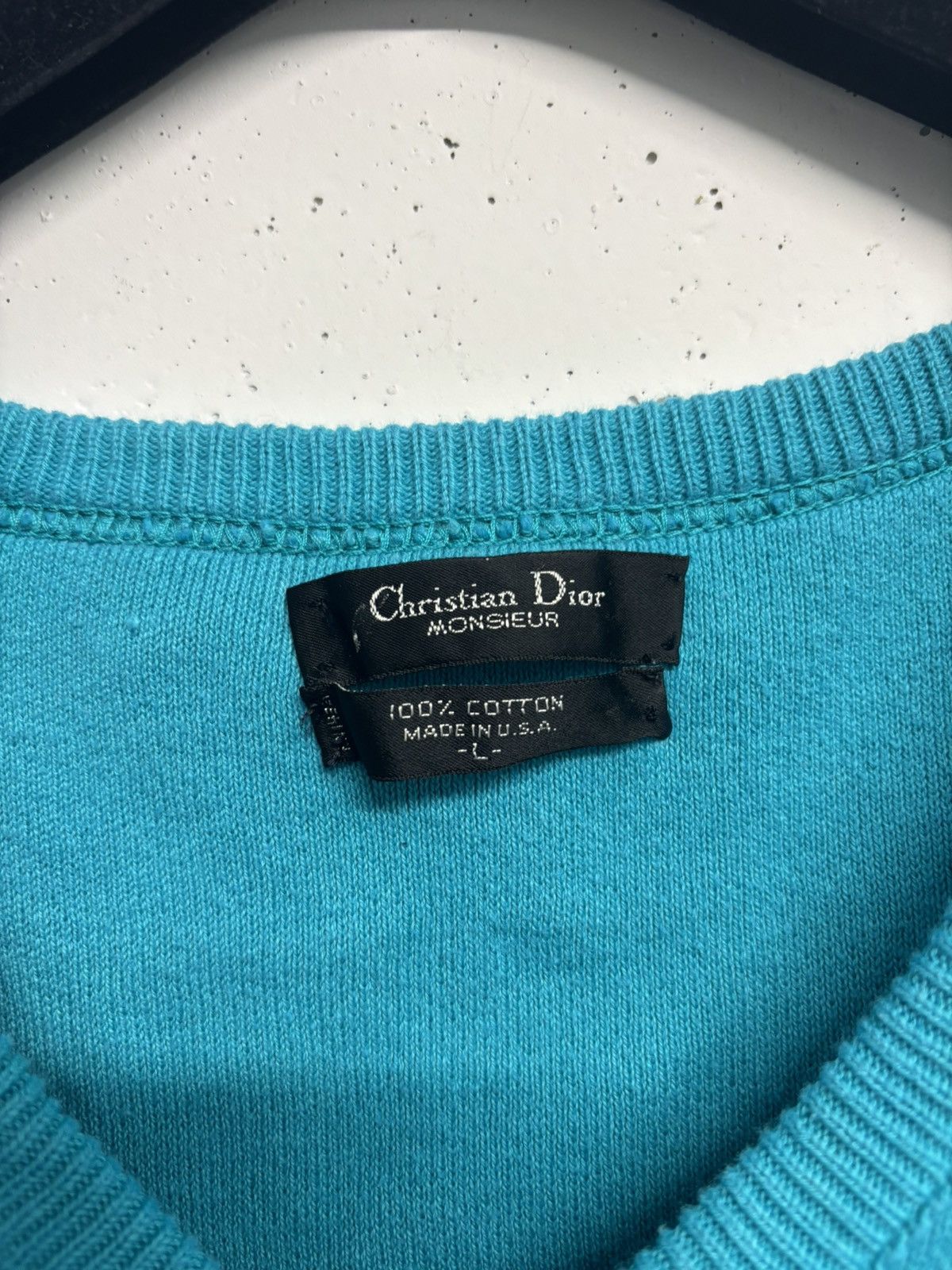 Christian Dior Monsieur Christian Dior V-Neck Golf Sweater Size US L / EU 52-54 / 3 - 3 Thumbnail