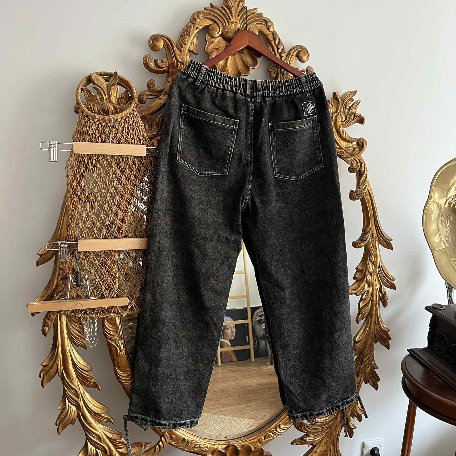 Japanese Brand Y2k Goth Rave Punk Denim Custom Jeans Handmade Pants Size US 34 / EU 50 - 2 Thumbnail