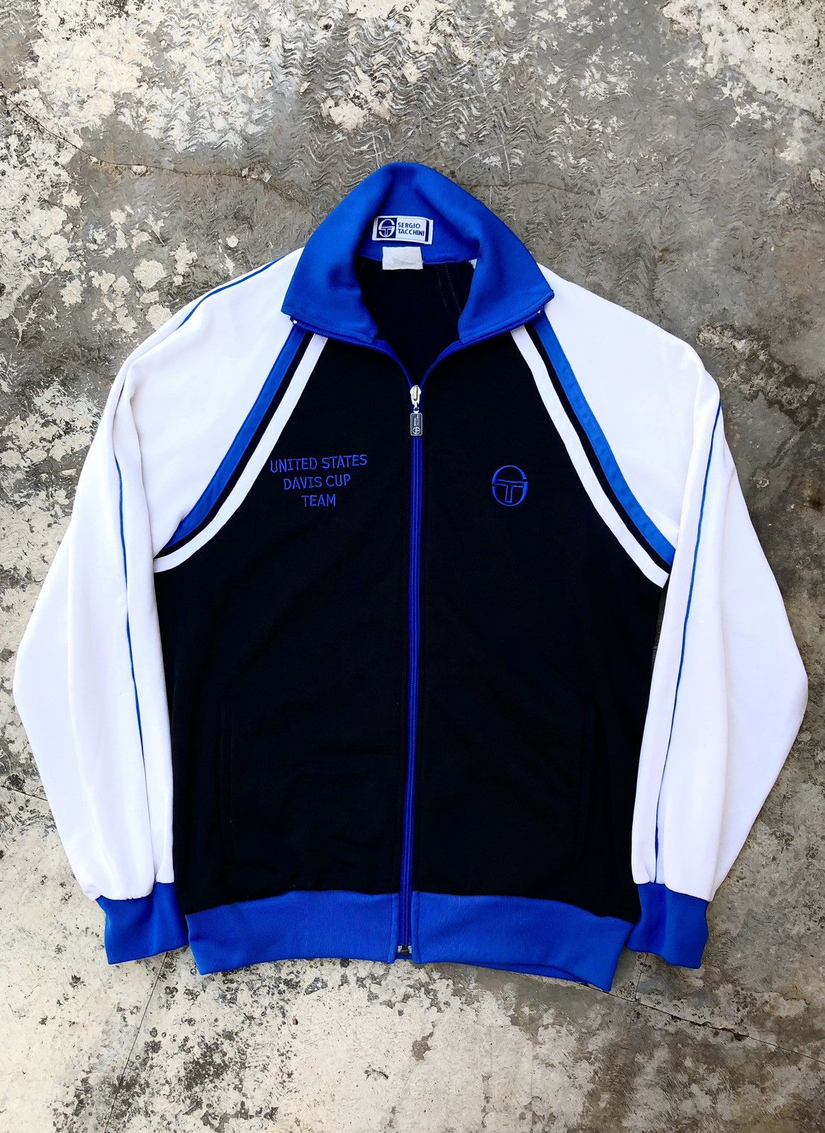 Sergio Tacchini Vintage Tracktop Sergio Tacchini Ghibli Wimbledon Davis Cup Size US XL / EU 56 / 4 - 4 Thumbnail