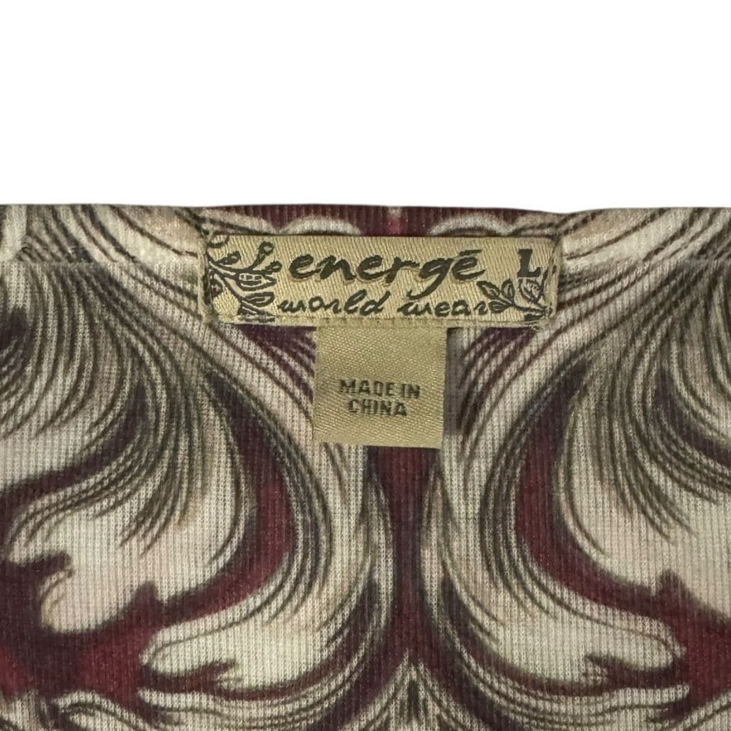 Other Energy World Wear Flowery Sparkly Stoned Top Large Size L / US 10 / IT 46 - 2 Thumbnail