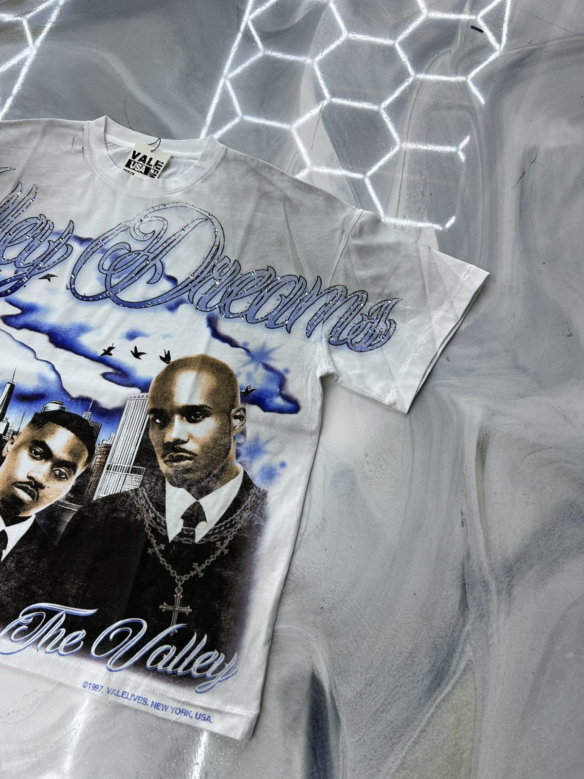 Vale Godfather Bling Tee White Belly DMX Nas Belly Size M