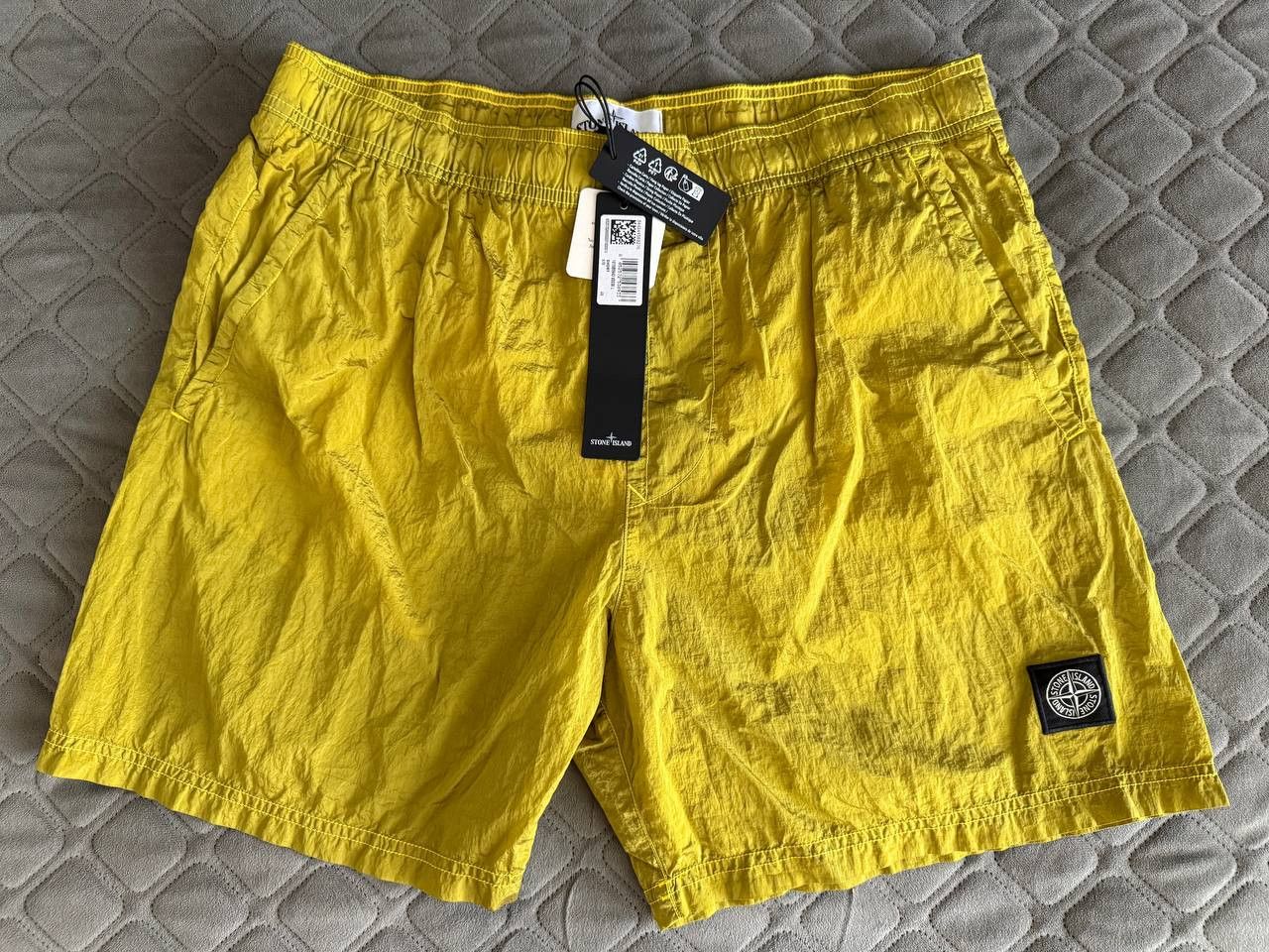 Stone Island Stone Island Yellow Econyl Nylon Metal Swim Shorts Size L Size US 32 / EU 48 - 1 Thumbnail
