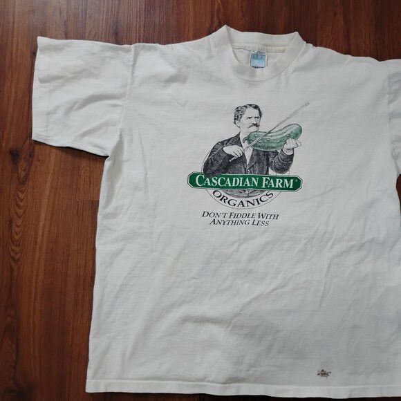 Other Vintage 90s Quantum Loop Cascadian Farm Organics T-Shirt Size US XL / EU 56 / 4 - 2 Thumbnail