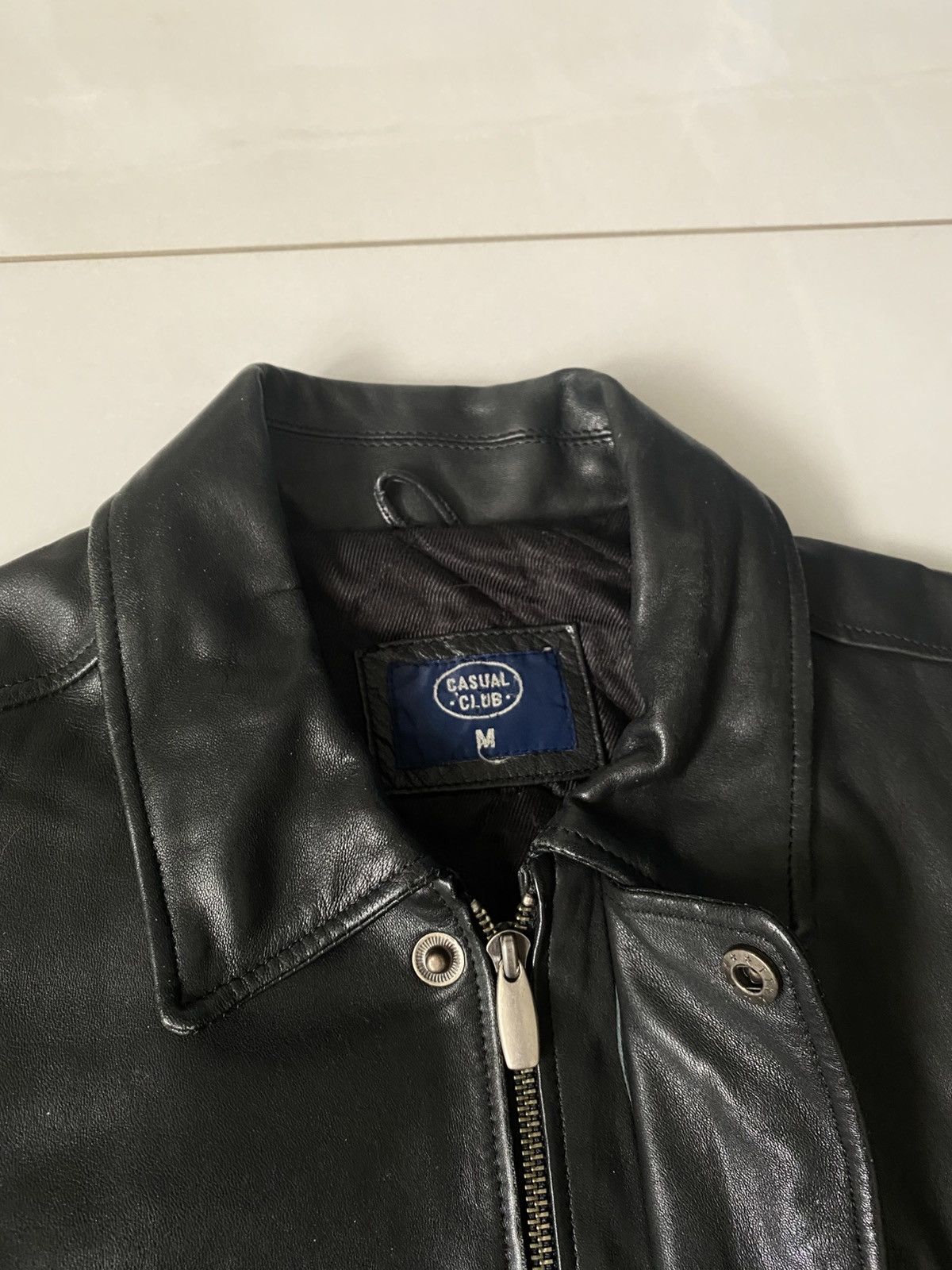 Genuine Leather Vintage 90s Black Leather Jacket Size US L / EU 52-54 / 3 - 6 Thumbnail
