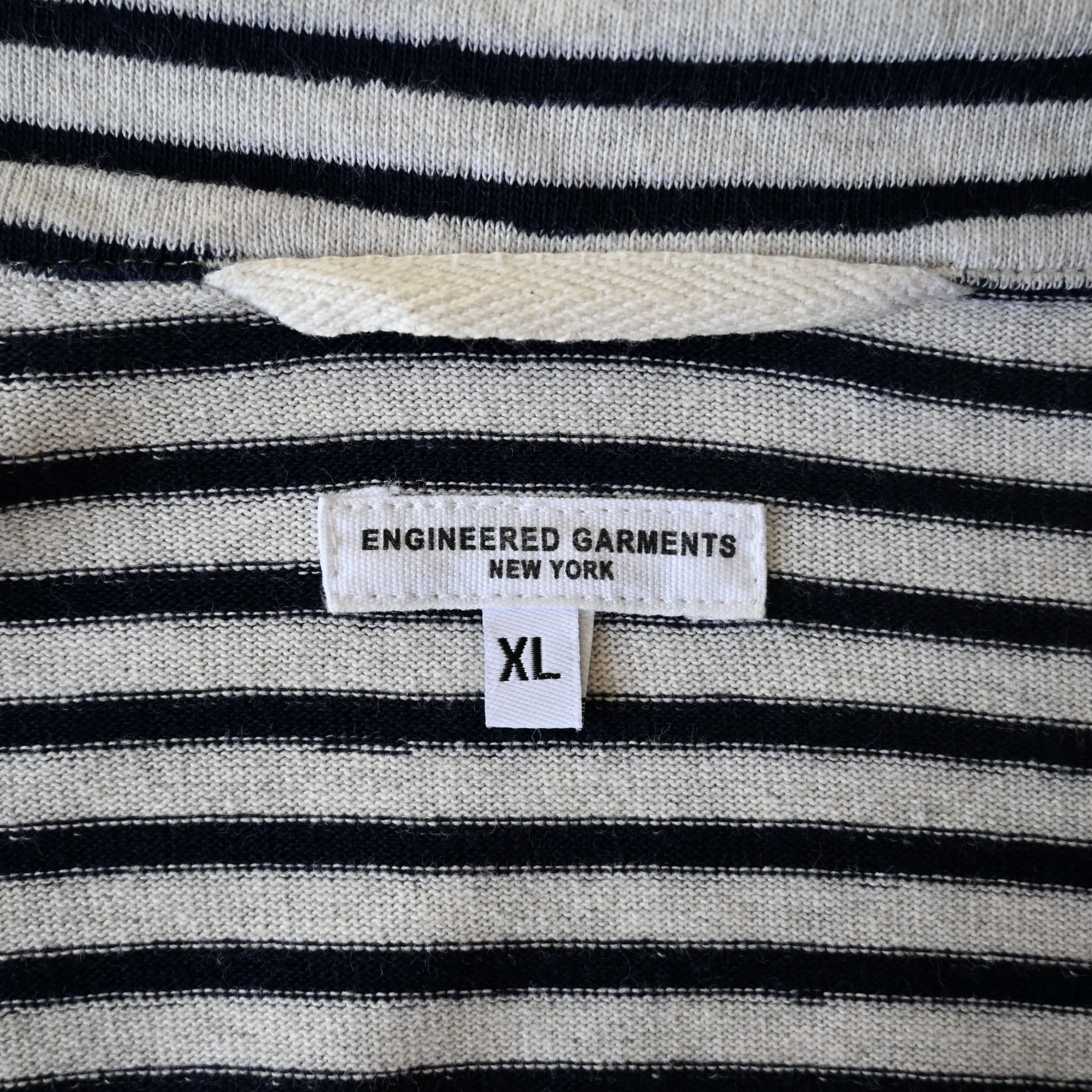 Engineered Garments Engineered Garments "Knit Jacket" striped jersey blazer, XL Size US XL / EU 56 / 4 - 17 Thumbnail