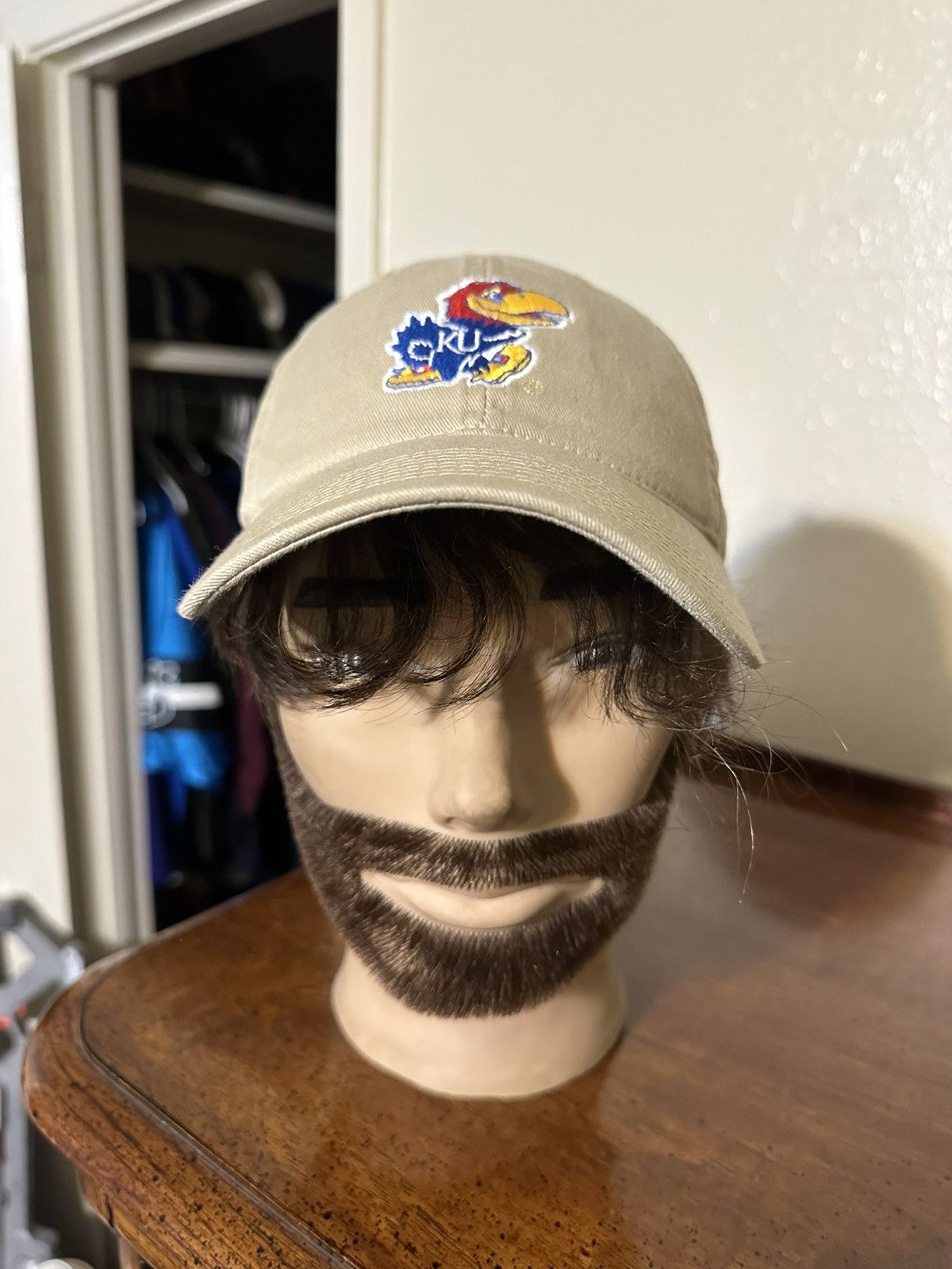 NCAA × Vintage Vintage NCAA Kansas Jayhawks university super red” hat 90s Size ONE SIZE - 1 Thumbnail