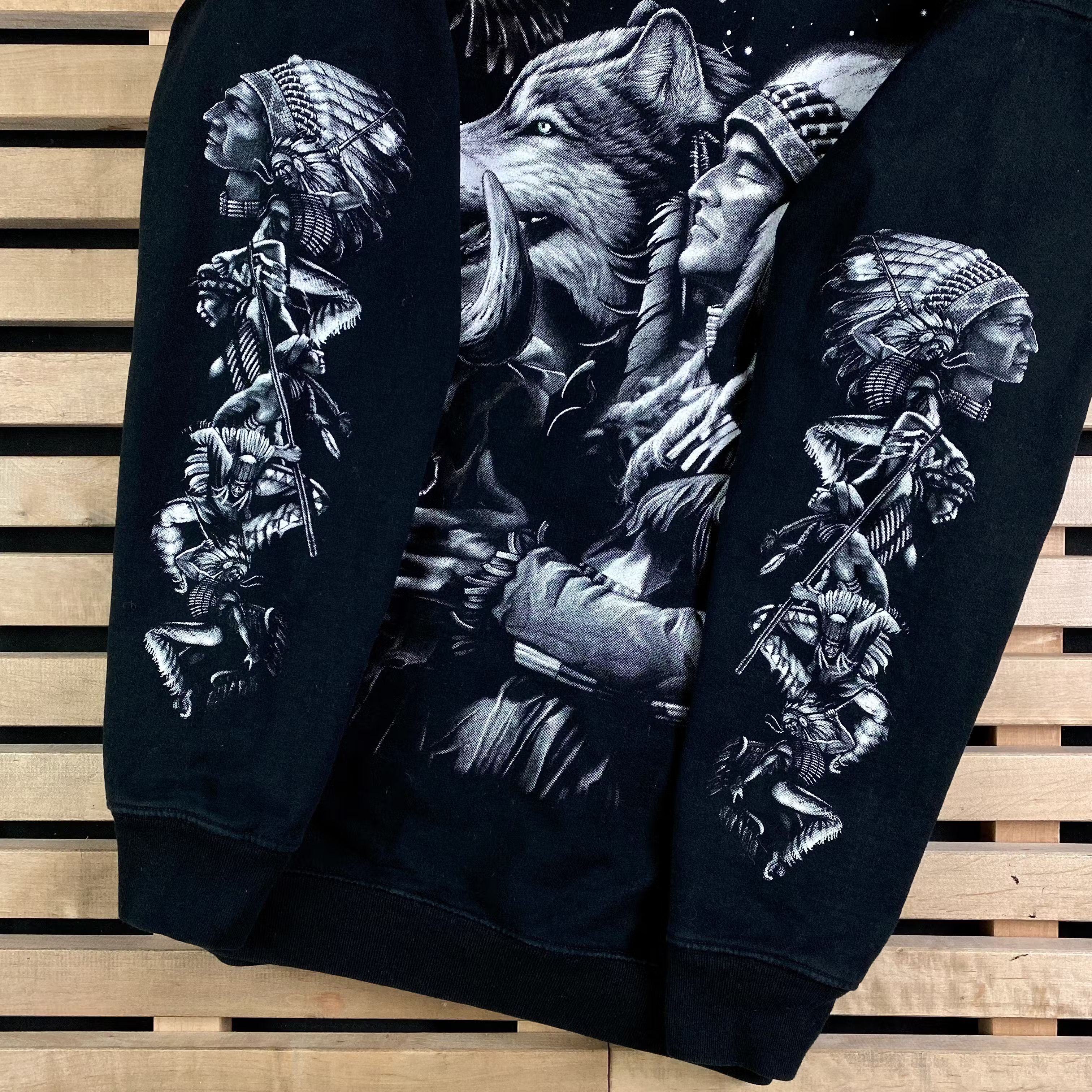 Band Tees × Vintage Mens Vintage Hoodies Rock Wild Size L Size US L / EU 52-54 / 3 - 7 Thumbnail
