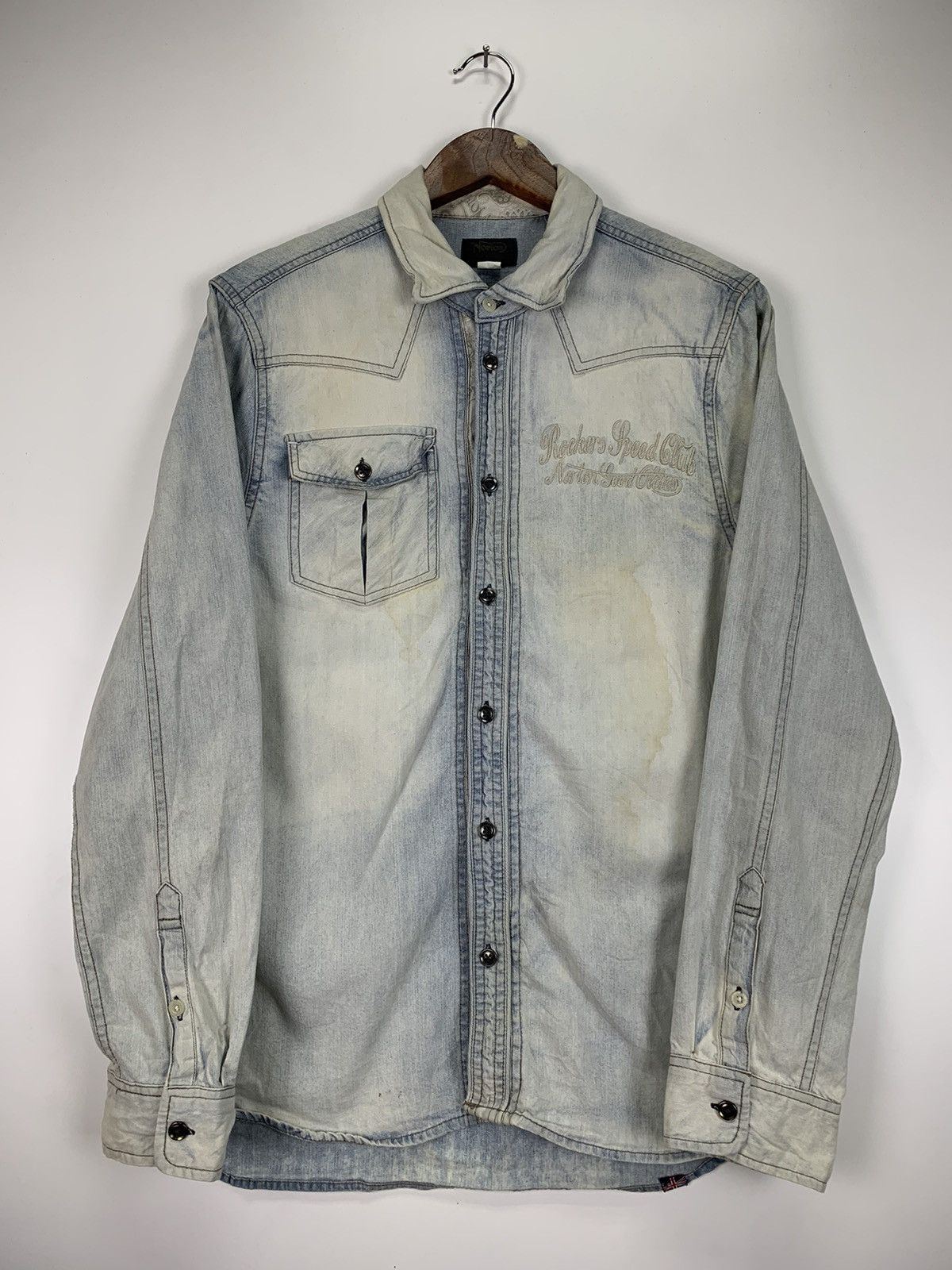 Norton × Vintage Vintage Norton Motorcycle western shirt Size US L / EU 52-54 / 3 - 6 Thumbnail