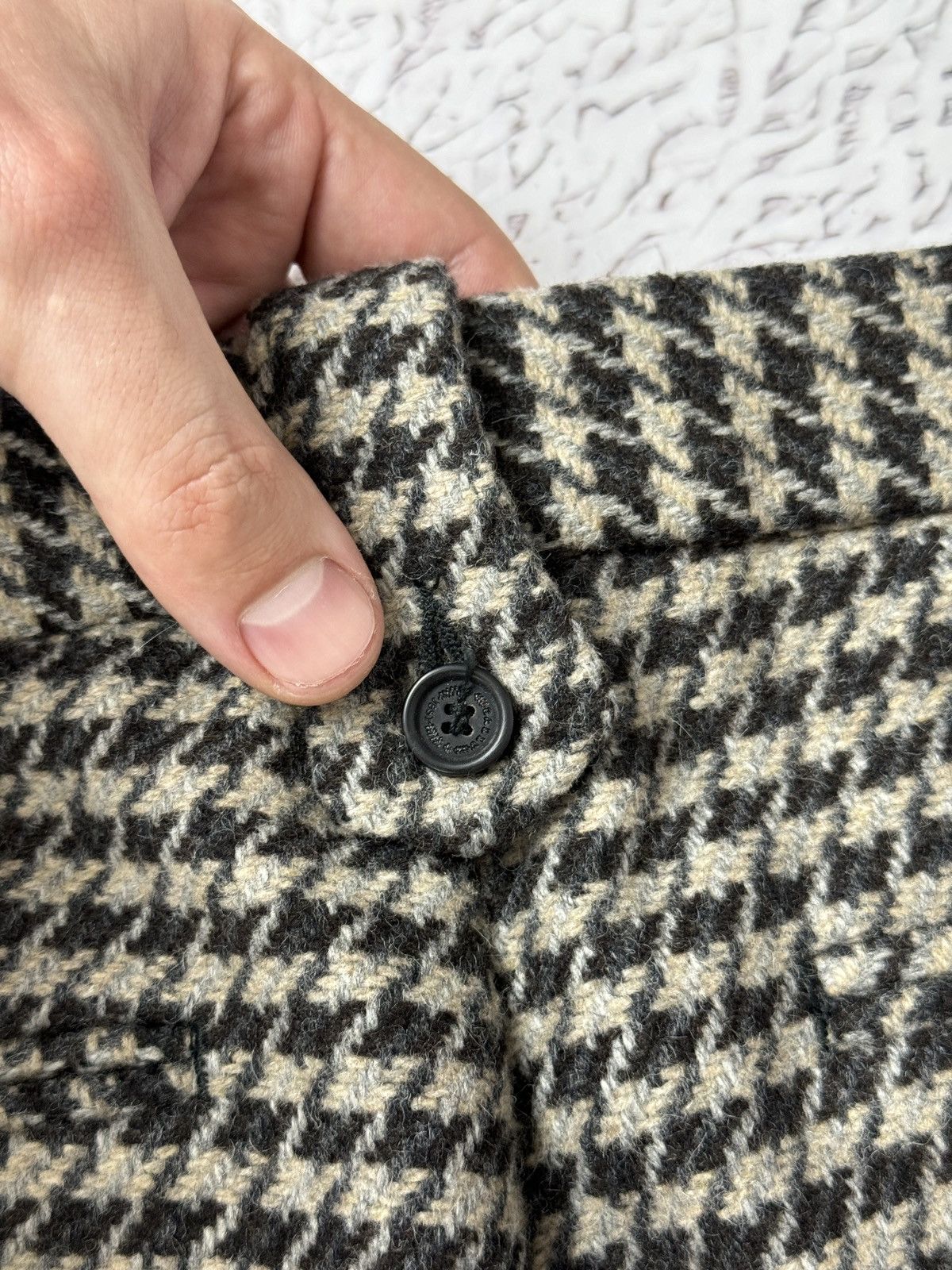 Bally Bally Wool Gray houndstooth casual classic pants Size US 30 / EU 46 - 20 Thumbnail