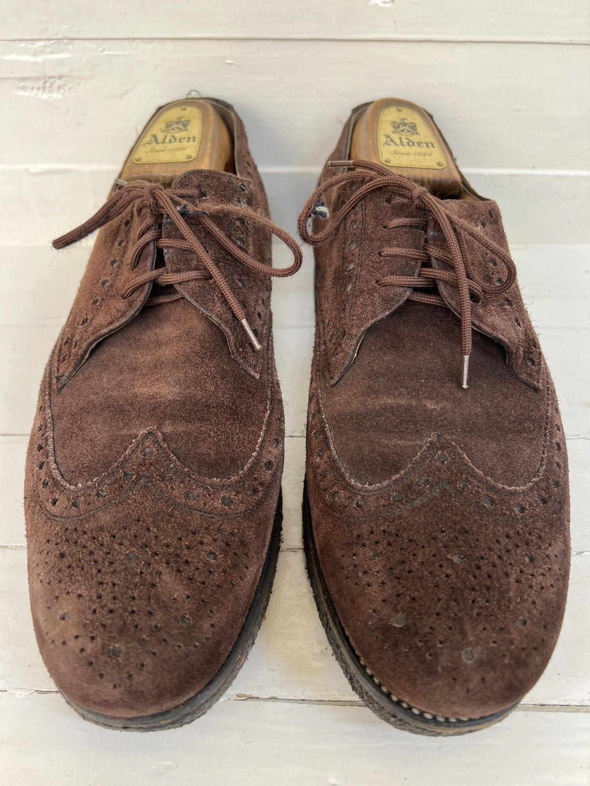 Heinrich Dinkelacker Men's RIO Suede Full-Brogue Heinrich Dinkelacker Dark Brown Size US 11 / EU 44 - 2 Thumbnail