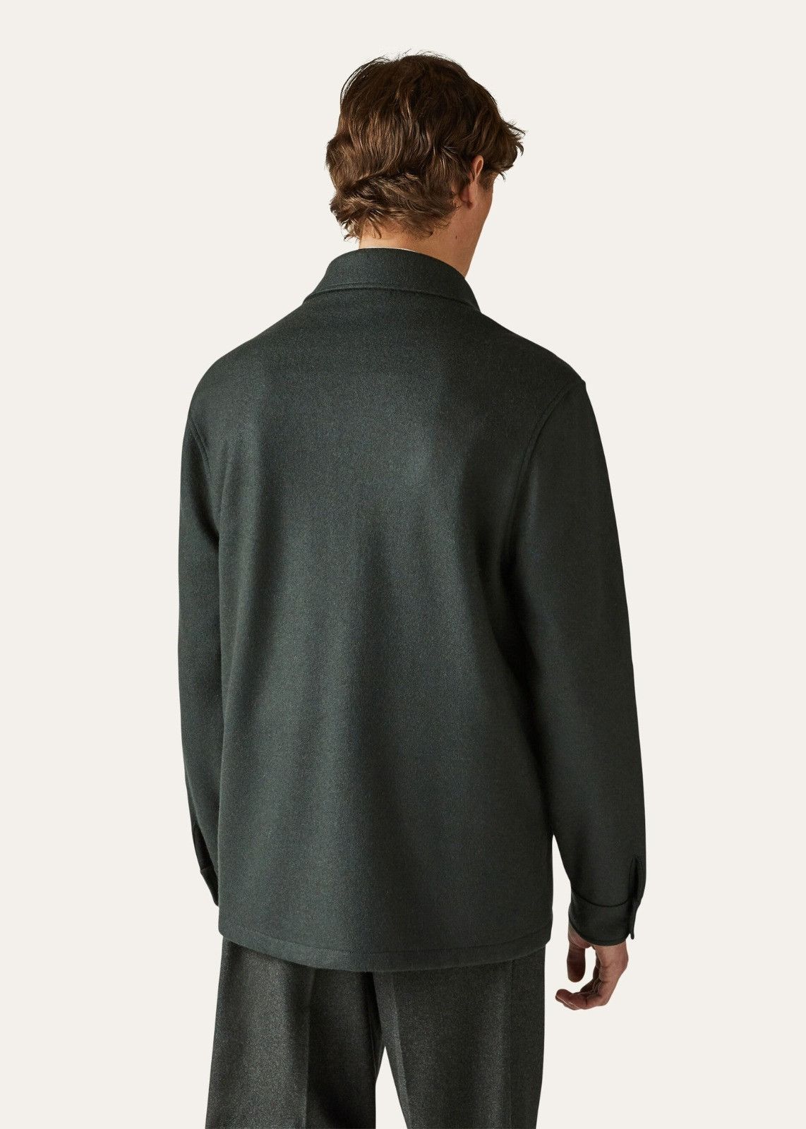 Loro Piana o1srvl11e1224 Double Cashmere Jersey Overshirt in Dark Green Size US S / EU 44-46 / 1 - 5 Thumbnail