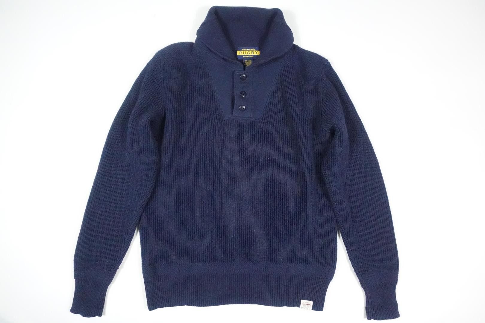 Rugby Ralph Lauren Ralph Lauren Rugby Shawl Sweater Navy Naval Marine RARE S Size US S / EU 44-46 / 1 - 1 Thumbnail