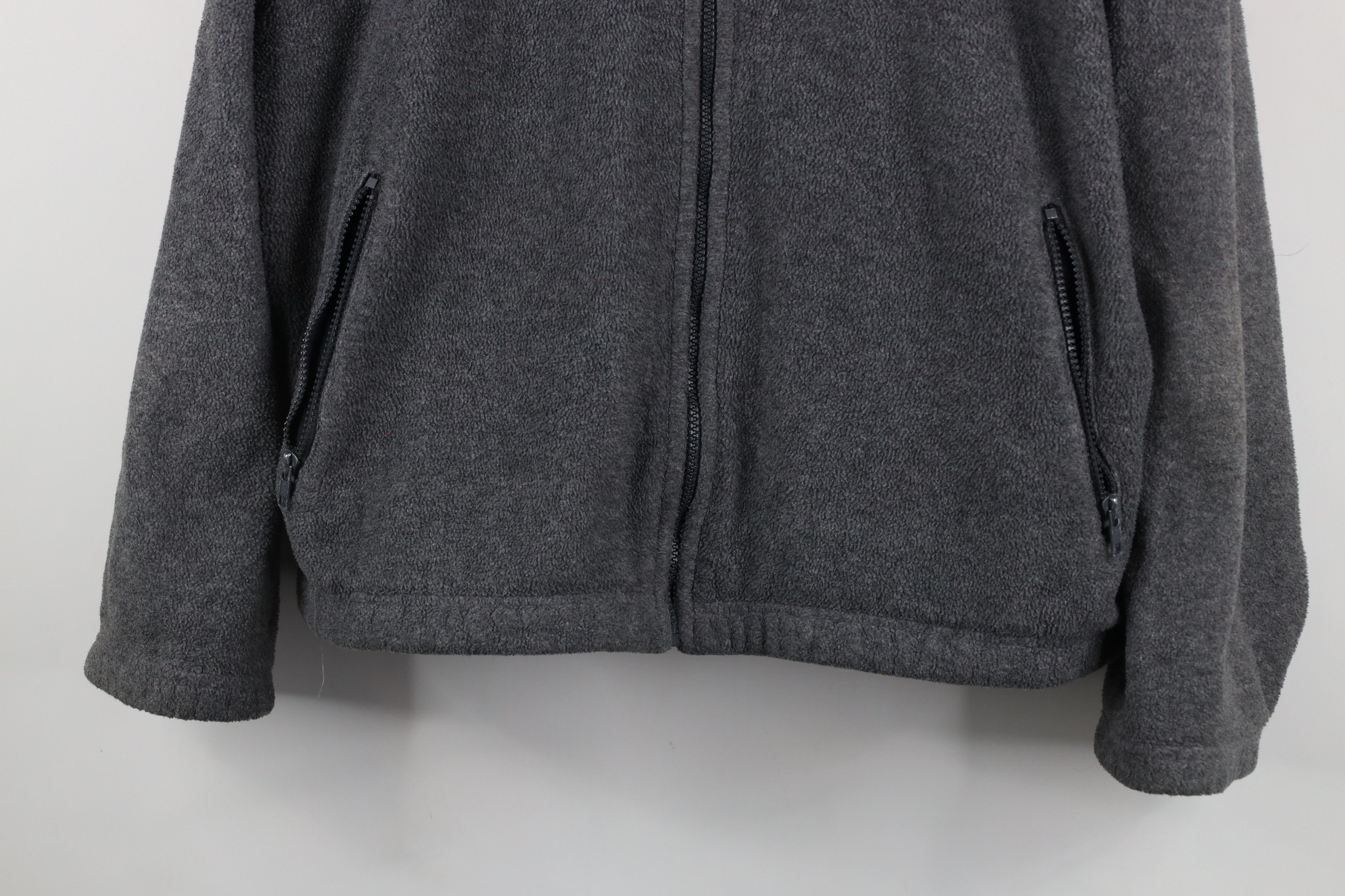 Lands' End × Vintage Vintage 90s Lands End Blank Full Zip Fleece Jacket USA Size US L / EU 52-54 / 3 - 3 Thumbnail