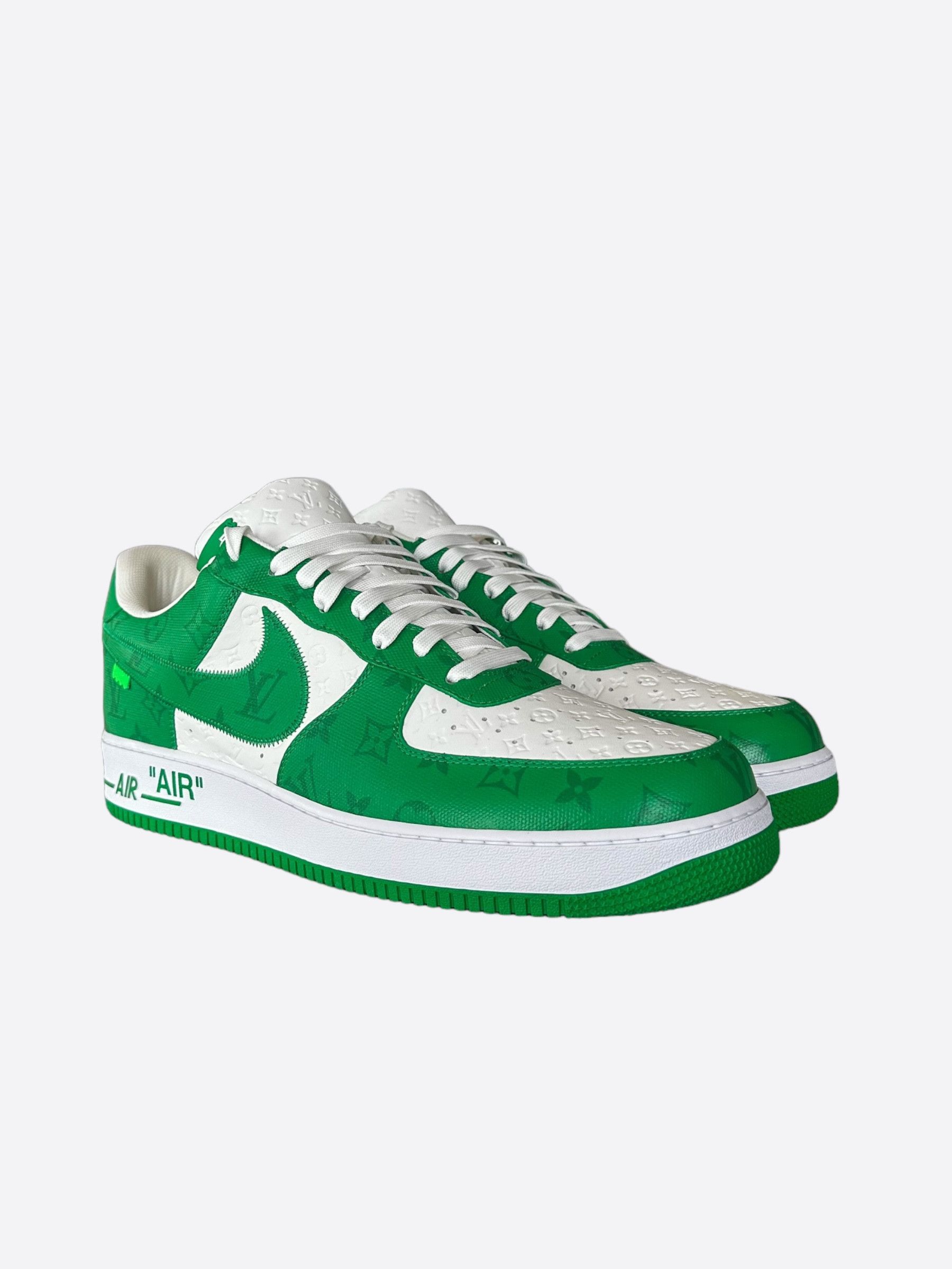 Louis Vuitton × Nike Louis Vuitton Nike Green & White Monogram Air Force 1 Size US 15 / EU 48 - 6 Thumbnail