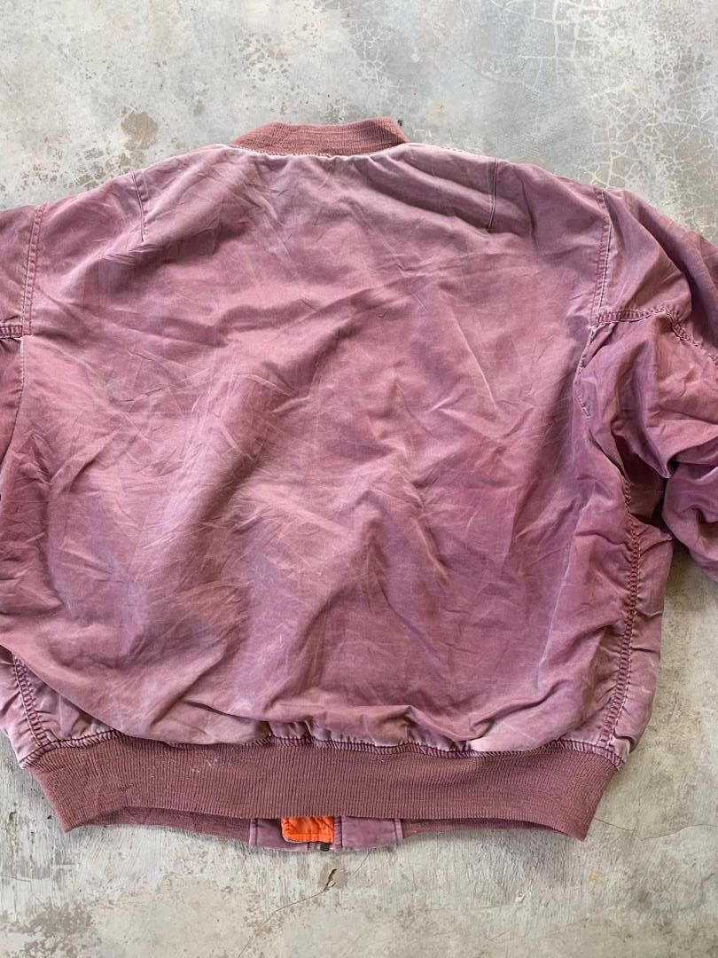 Converse × Vintage Converse Faded Red Bomber Jacket Size US L / EU 52-54 / 3 - 6 Thumbnail