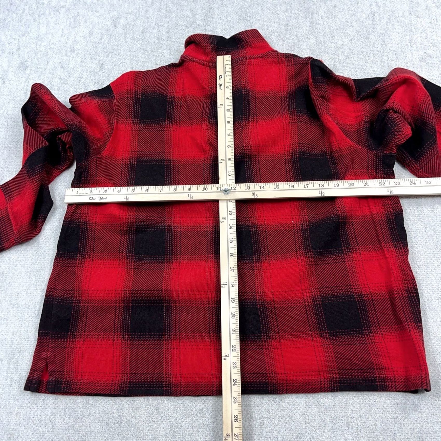 Polo Ralph Lauren Polo Ralph Lauren Sweater Men Large Red Black Buffalo Plaid Pullover Estate Rib Knit Mock Neck 1/4 Zip All Seasons Size US L / EU 52-54 / 3 - 6 Thumbnail