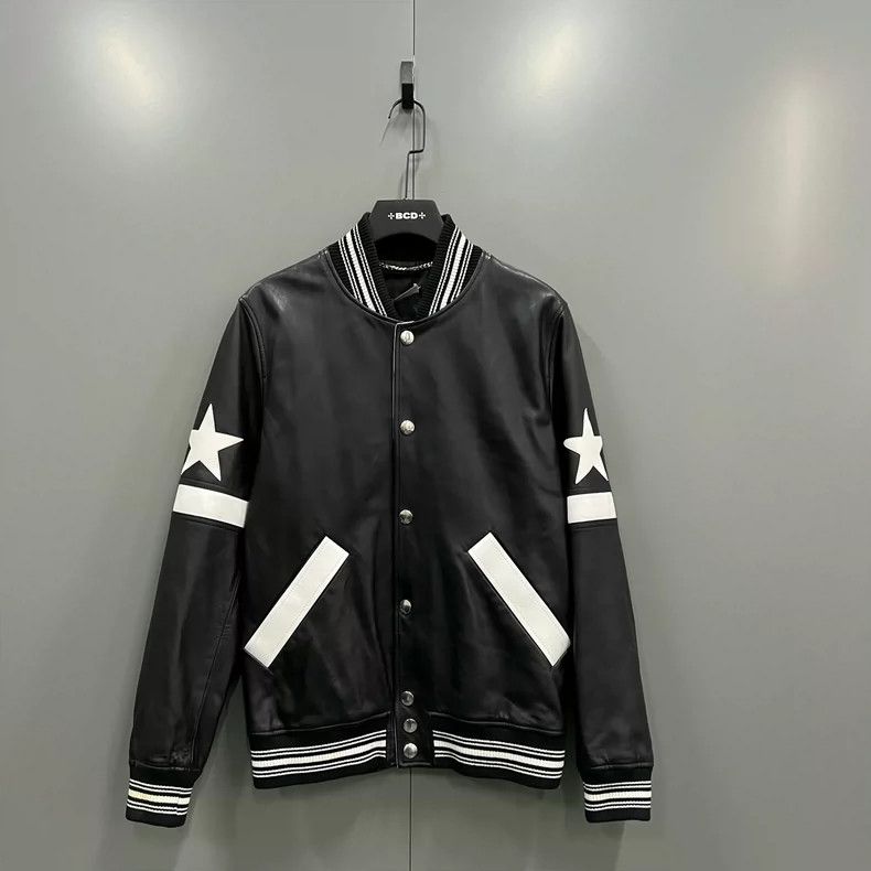 Givenchy Givenchy Black Five-Star Leather Jacket Size US XL / EU 56 / 4 - 1 Thumbnail