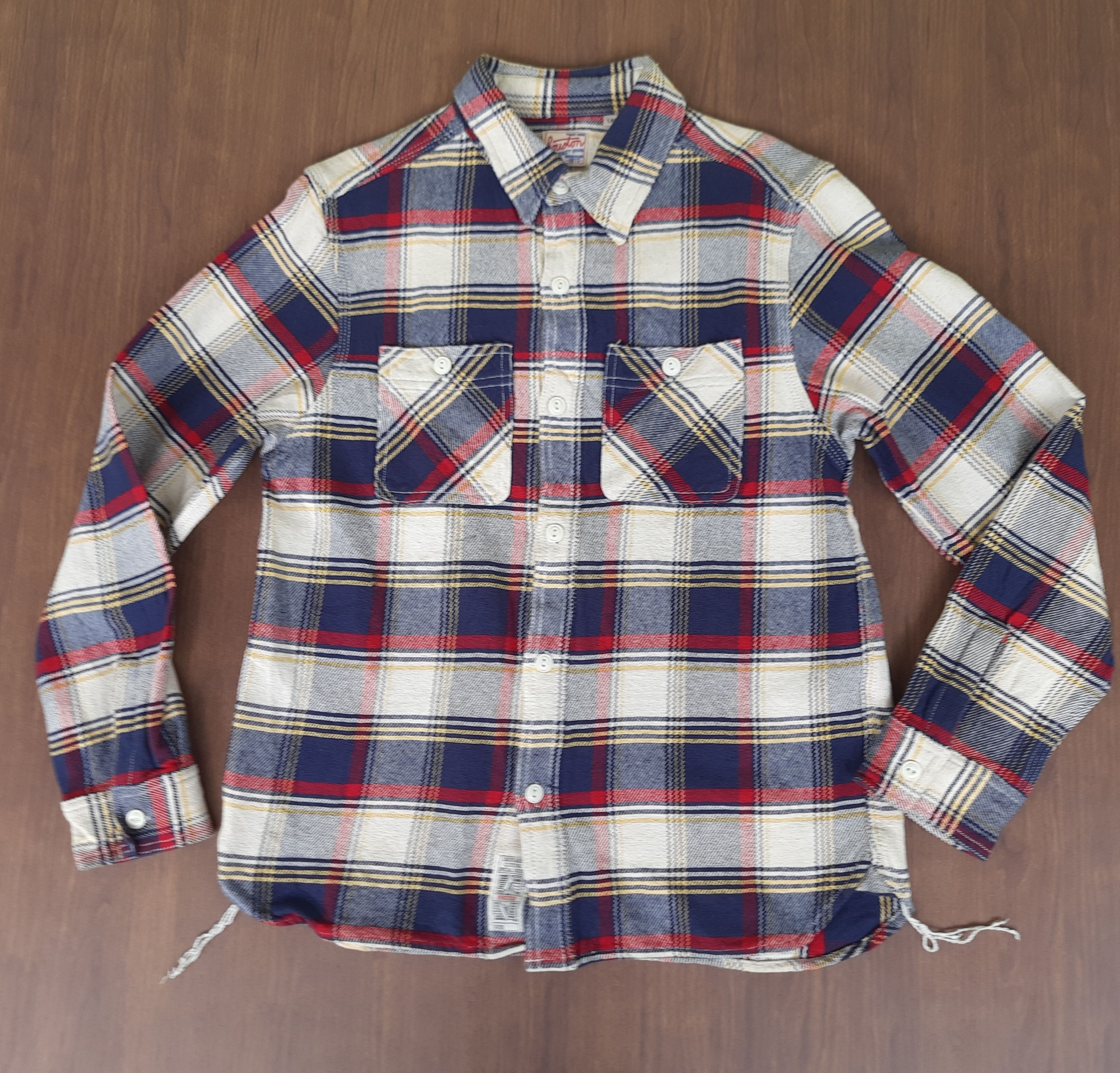 Japanese Brand Houston Union Made Vintage Flannel Shirts Size US M / EU 48-50 / 2 - 1 Thumbnail