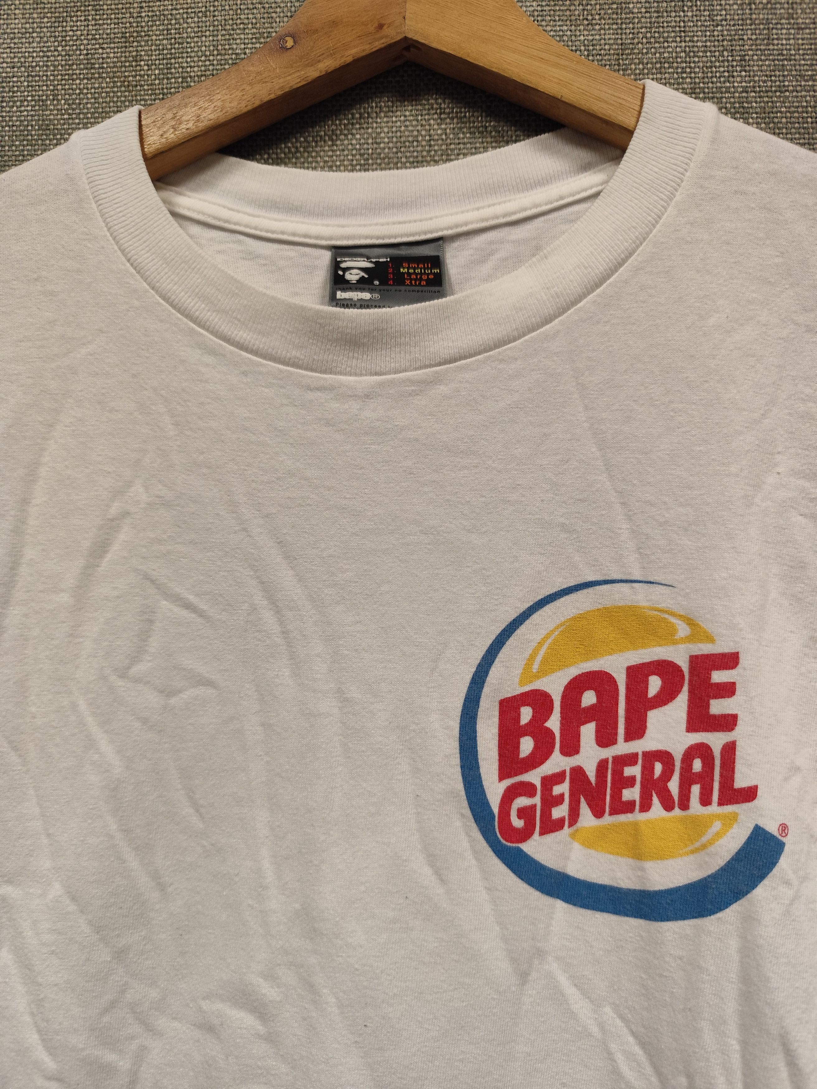Bape Vintage BAPE "Bape General" Burger King Parody Logo Tee Size US M / EU 48-50 / 2 - 5 Thumbnail