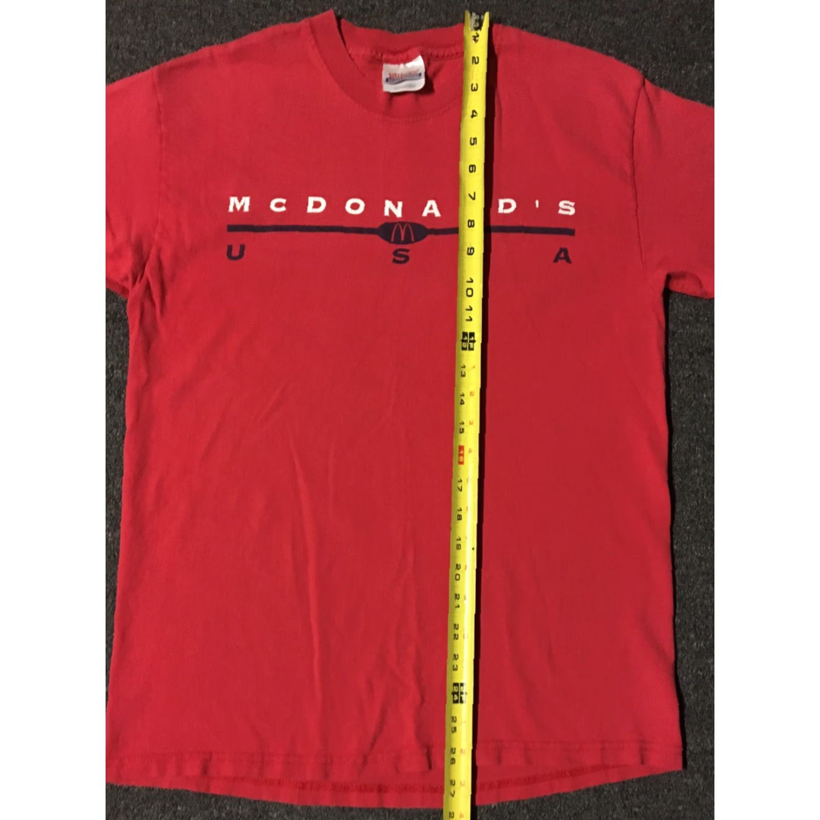 Vintage Vtg McDonalds USA Faded Promo Shirt L Fast Food Burger Big Mac Snack Grunge 90s Shirt Mens Red 90s USA Fast Food Grunge McDonalds Size US M / EU 48-50 / 2 - 8 Thumbnail