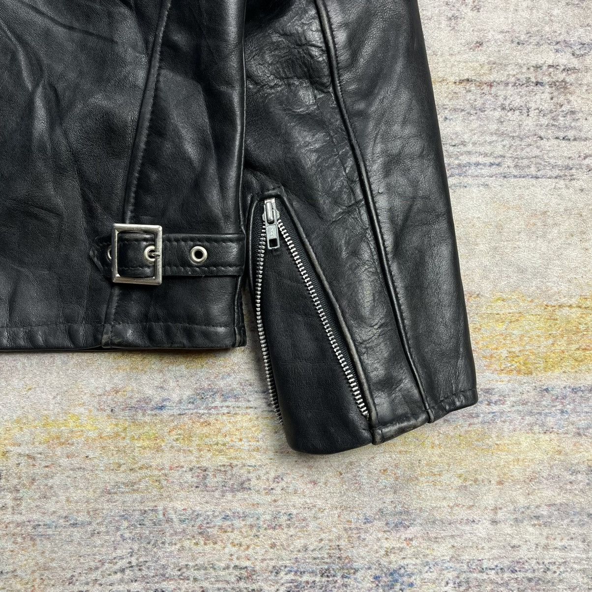 Schott × Vanson Leathers Vintage 90s Schott 013 cafe racer biker leather jacket Size US M / EU 48-50 / 2 - 6 Thumbnail