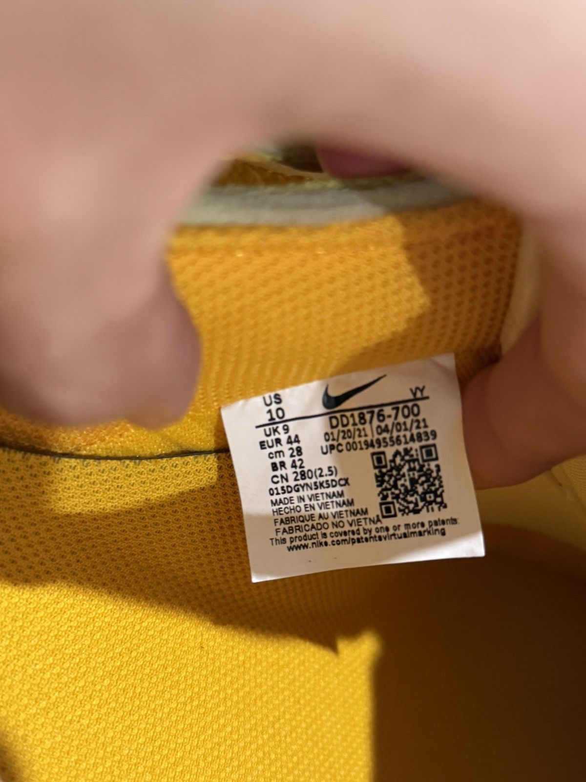 Nike × Off-White Off white Air Force 1 lemonade Size US 10 / EU 43 - 2 Thumbnail