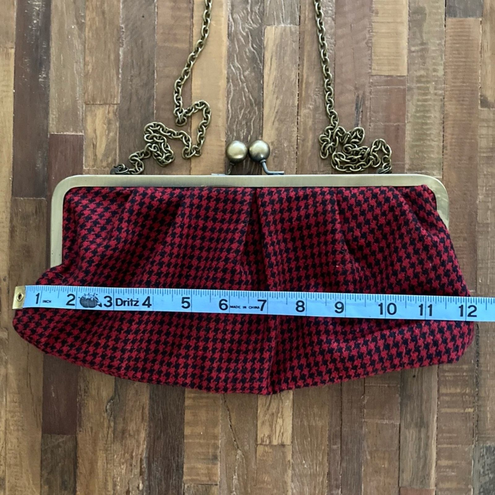 Vintage Vintage Wool Blend Crossbody/Shoulder Bag, Chain Strap Size ONE SIZE - 4 Thumbnail