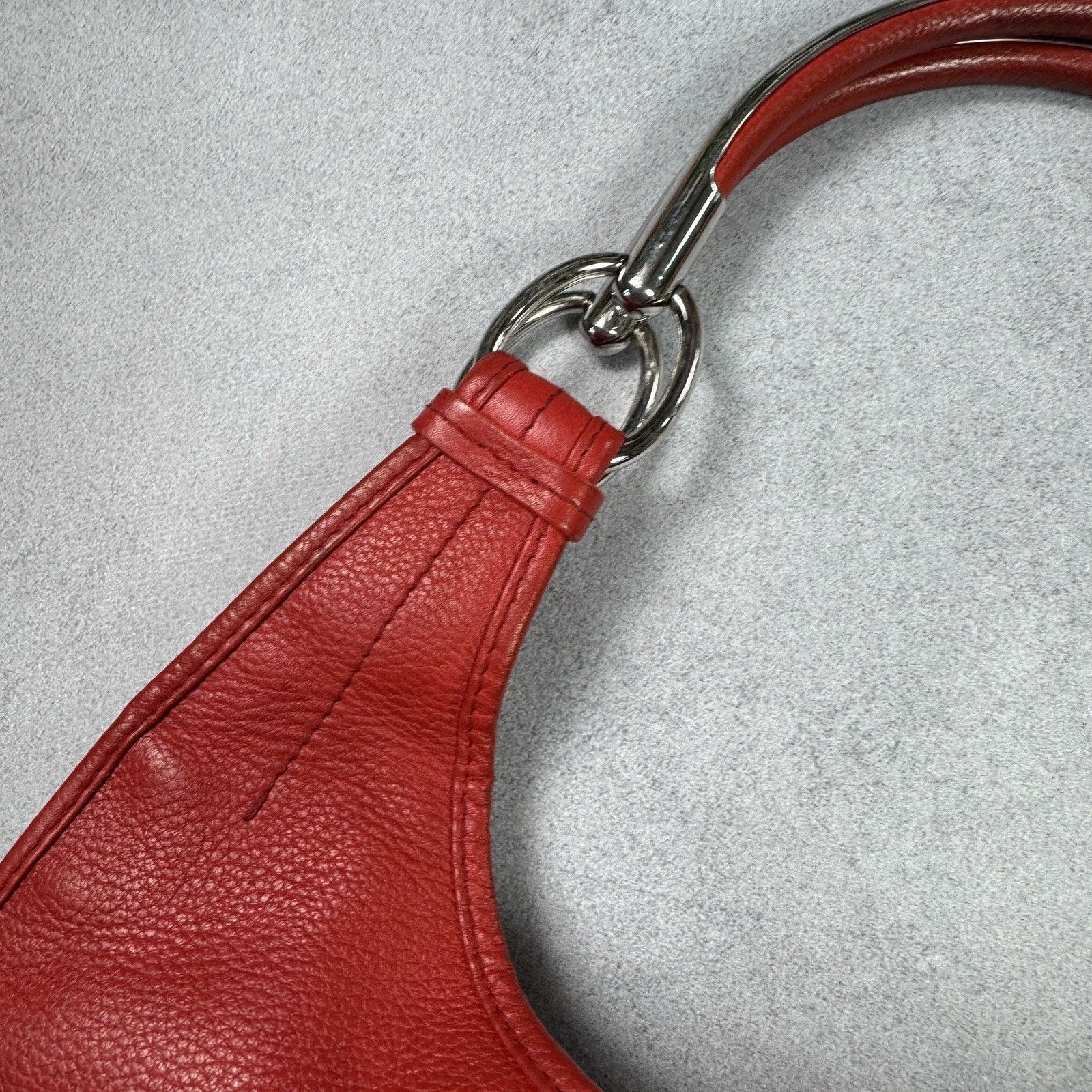 Christian Dior Red Leather Medium 61 Tote