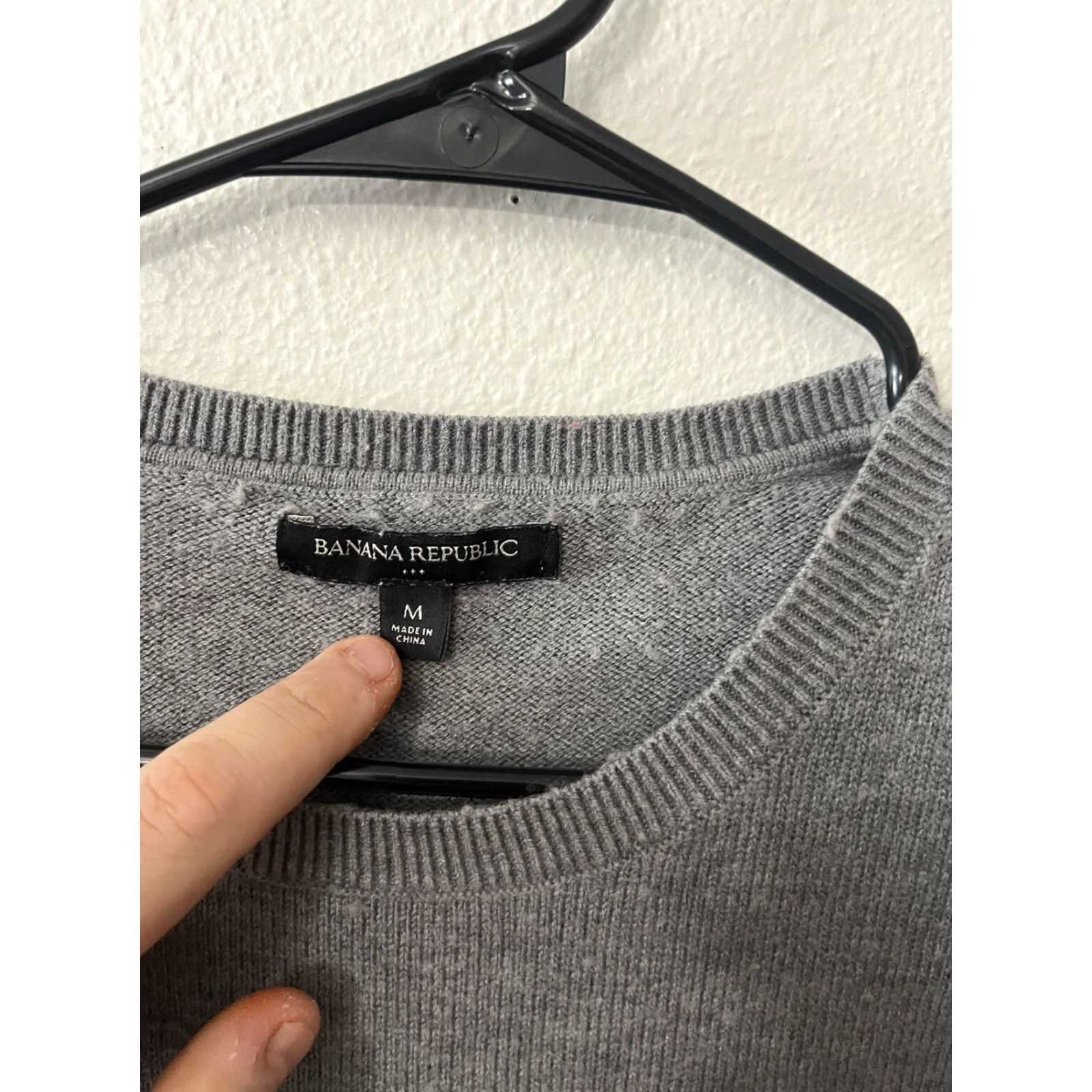Banana Republic Banana Republic Sweater Women M Gray Cotton Long Sleeve Crew Neck Knit Pullover Casual Formal Size M / US 6-8 / IT 42-44 - 2 Thumbnail