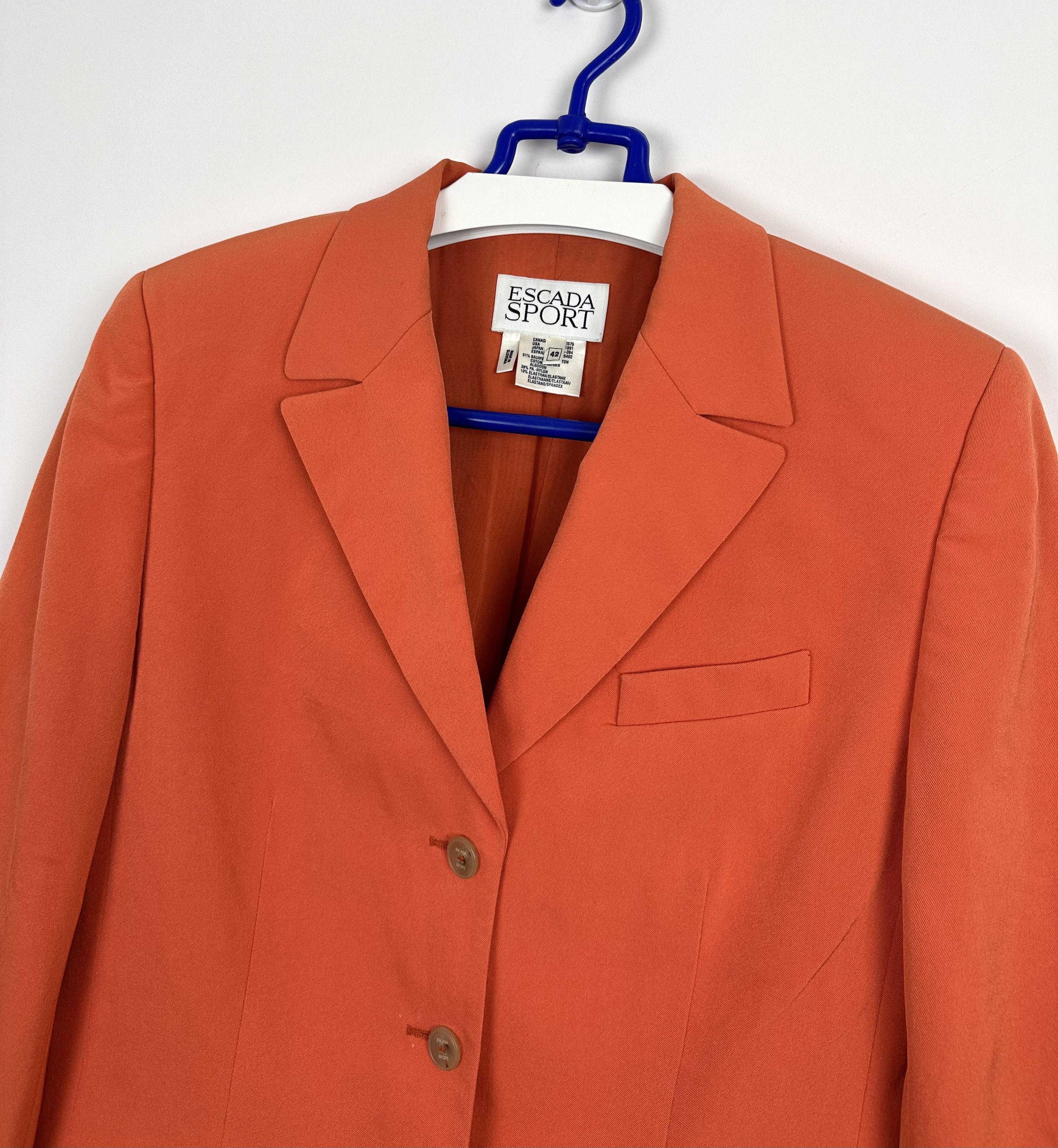 Escada Escada Sport wool blazer jacket orange retro Size M / US 6-8 / IT 42-44 - 2 Thumbnail