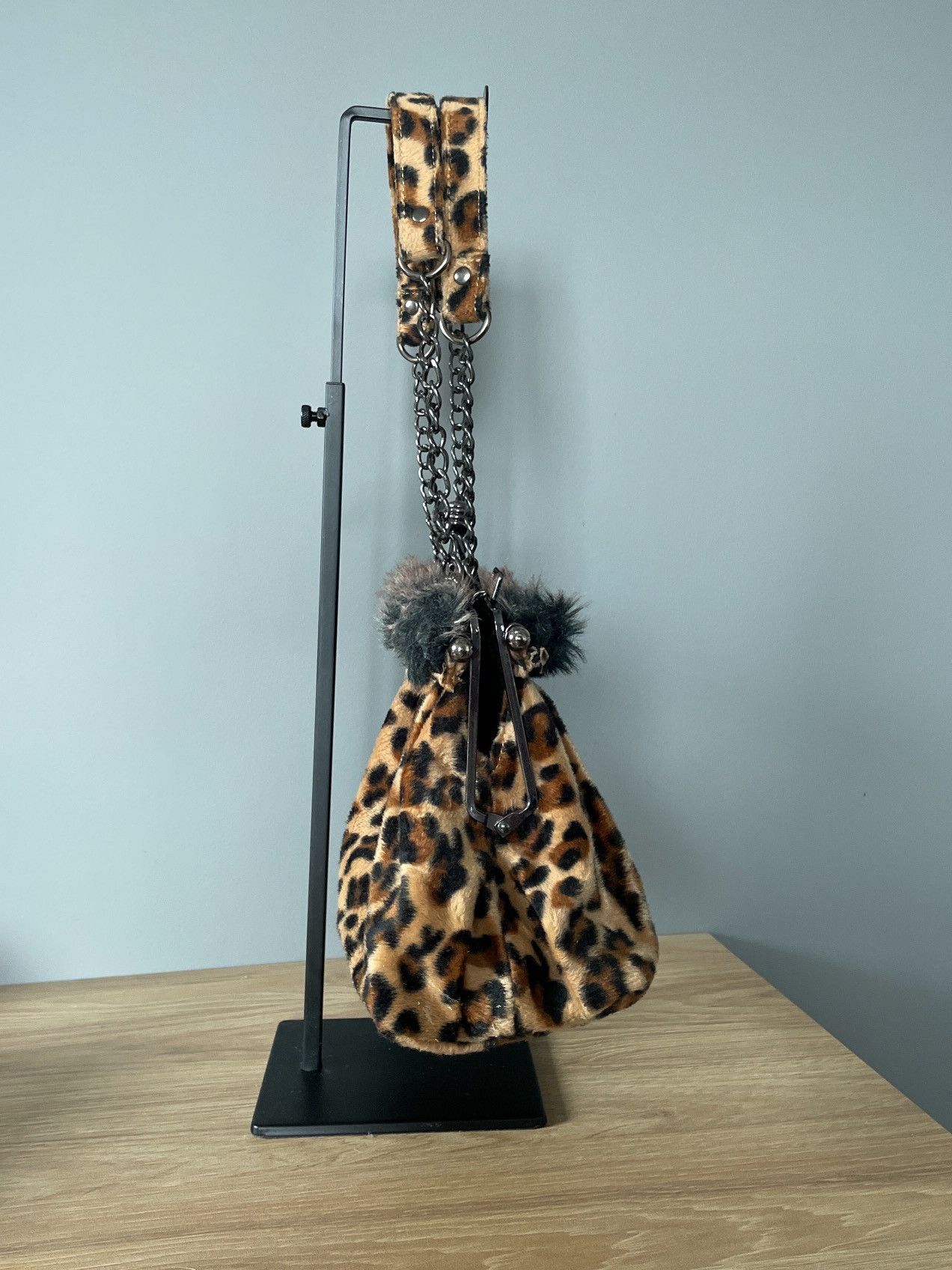 Vintage Vintage Y2k Leopard Sherpa Hand Bag 00s Size ONE SIZE - 3 Thumbnail