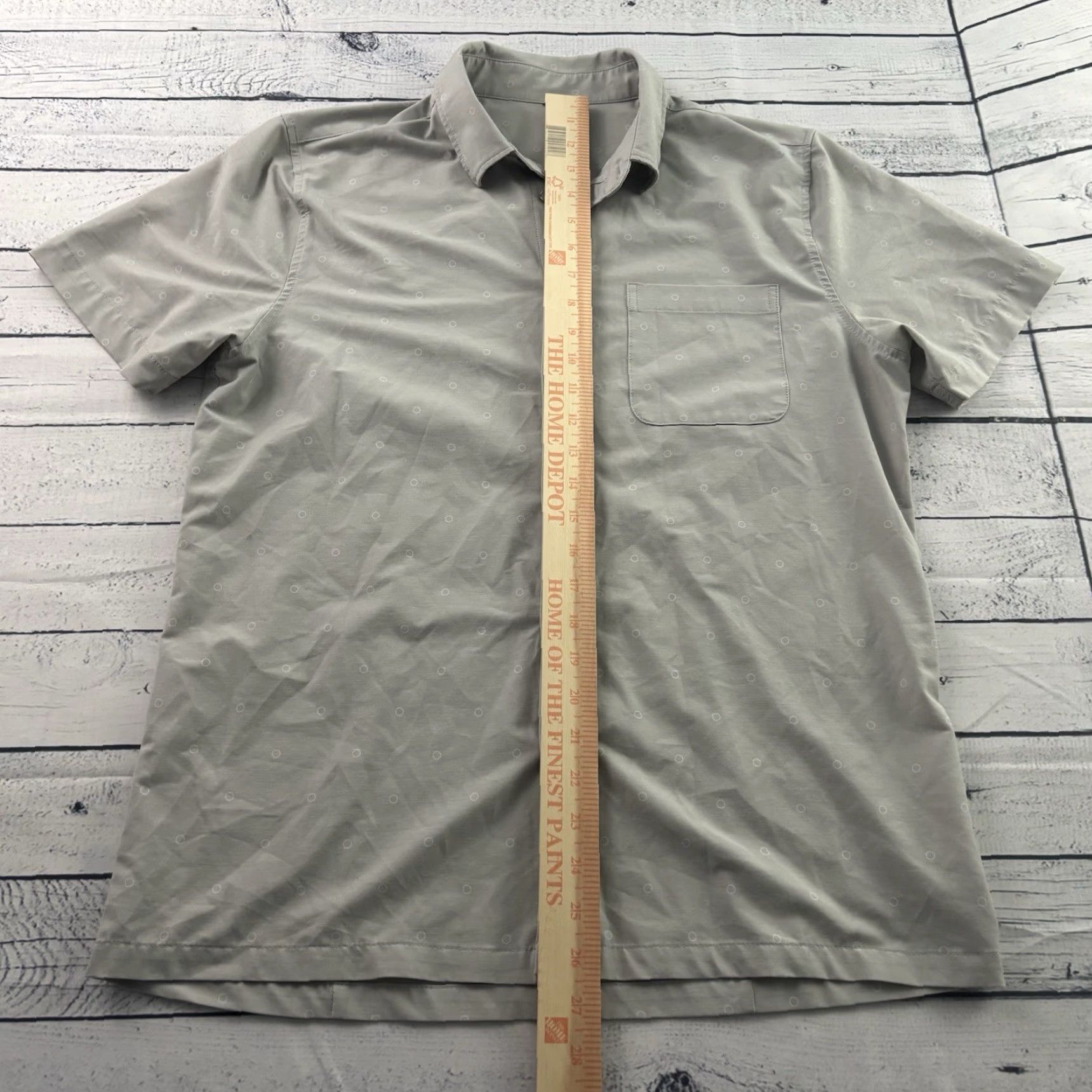 Vuori Vuori Bridge Short Sleeve Button Down Shirt Men's Medium Khaki Beige Size US M / EU 48-50 / 2 - 2 Thumbnail