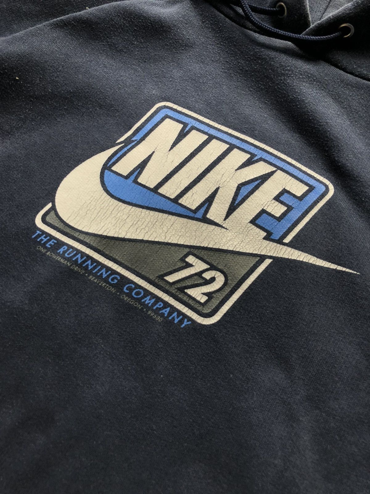 Nike × Vintage 🫐 NIKE 72 RETRO Y2K 90’s BIG LOGO HOODIE SWOOSH Size US M / EU 48-50 / 2 - 2 Thumbnail