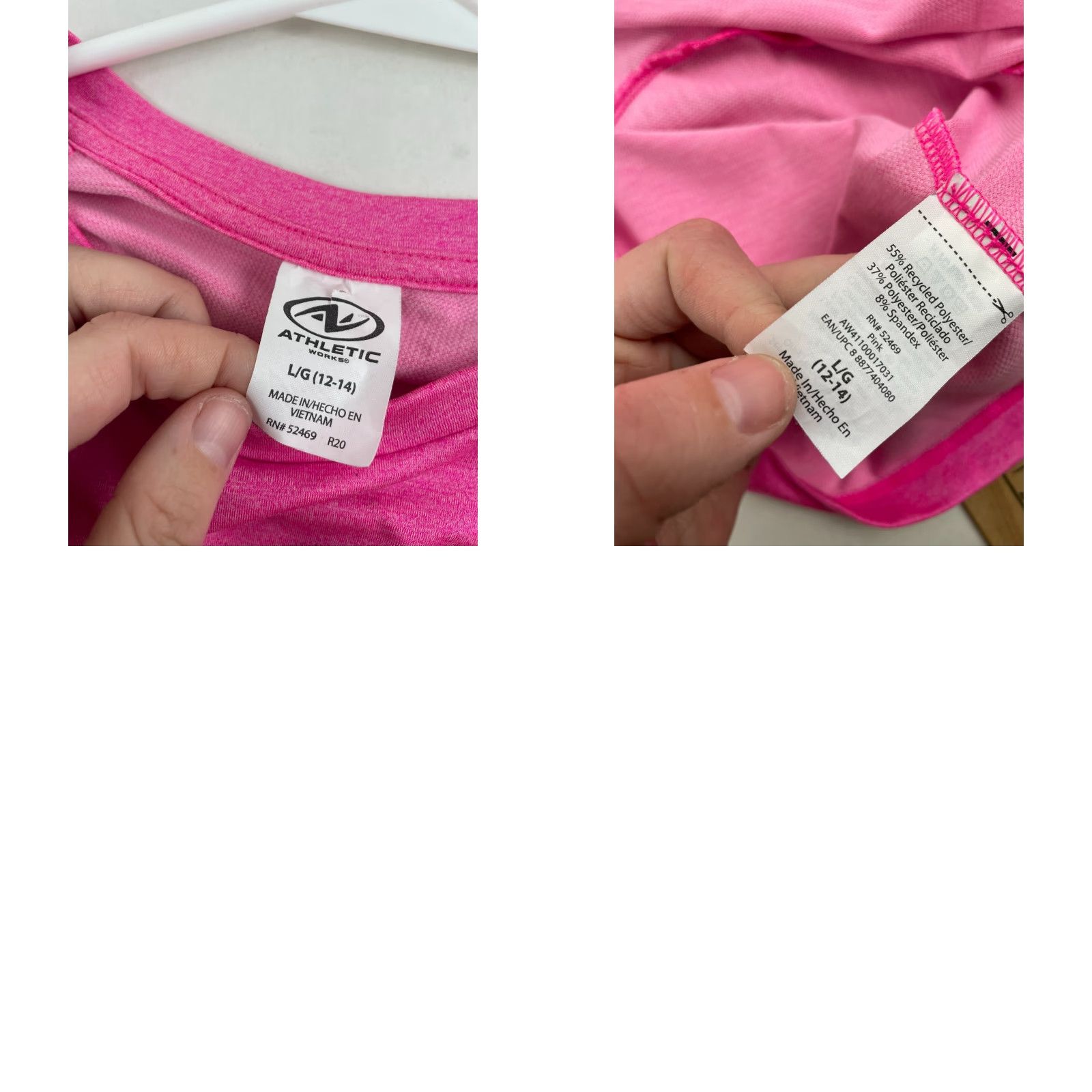 Athletic Works Athletic Works Shirt Women's Large Pink Heather Long Sleeve Round Neck T-Shirt Athletic Activewear Mens Womens Girls Size L / US 10 / IT 46 - 8 Thumbnail